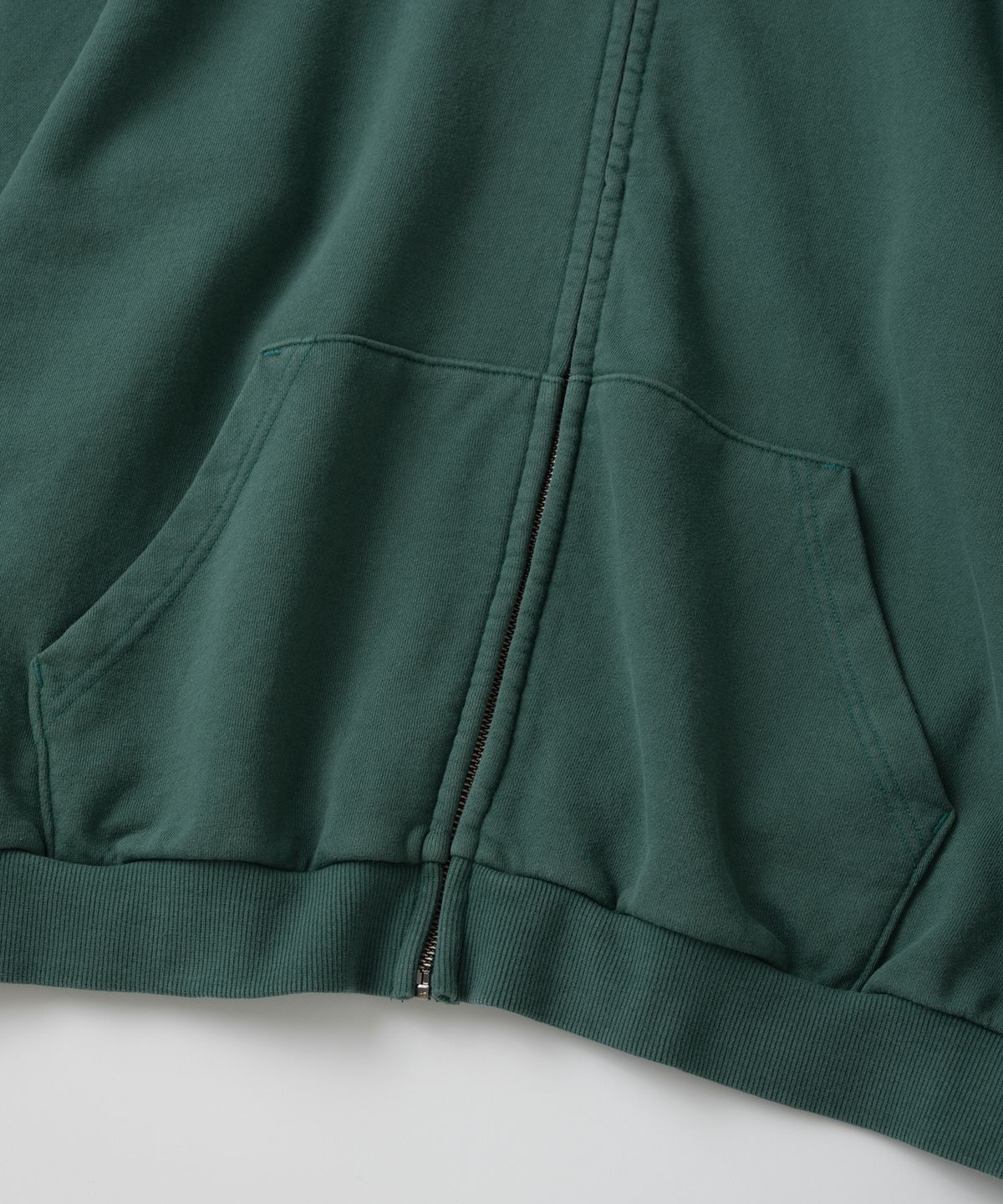 와기(WHAGI) Vintage Zip Sweat Hoodie (Vintage D.Green)