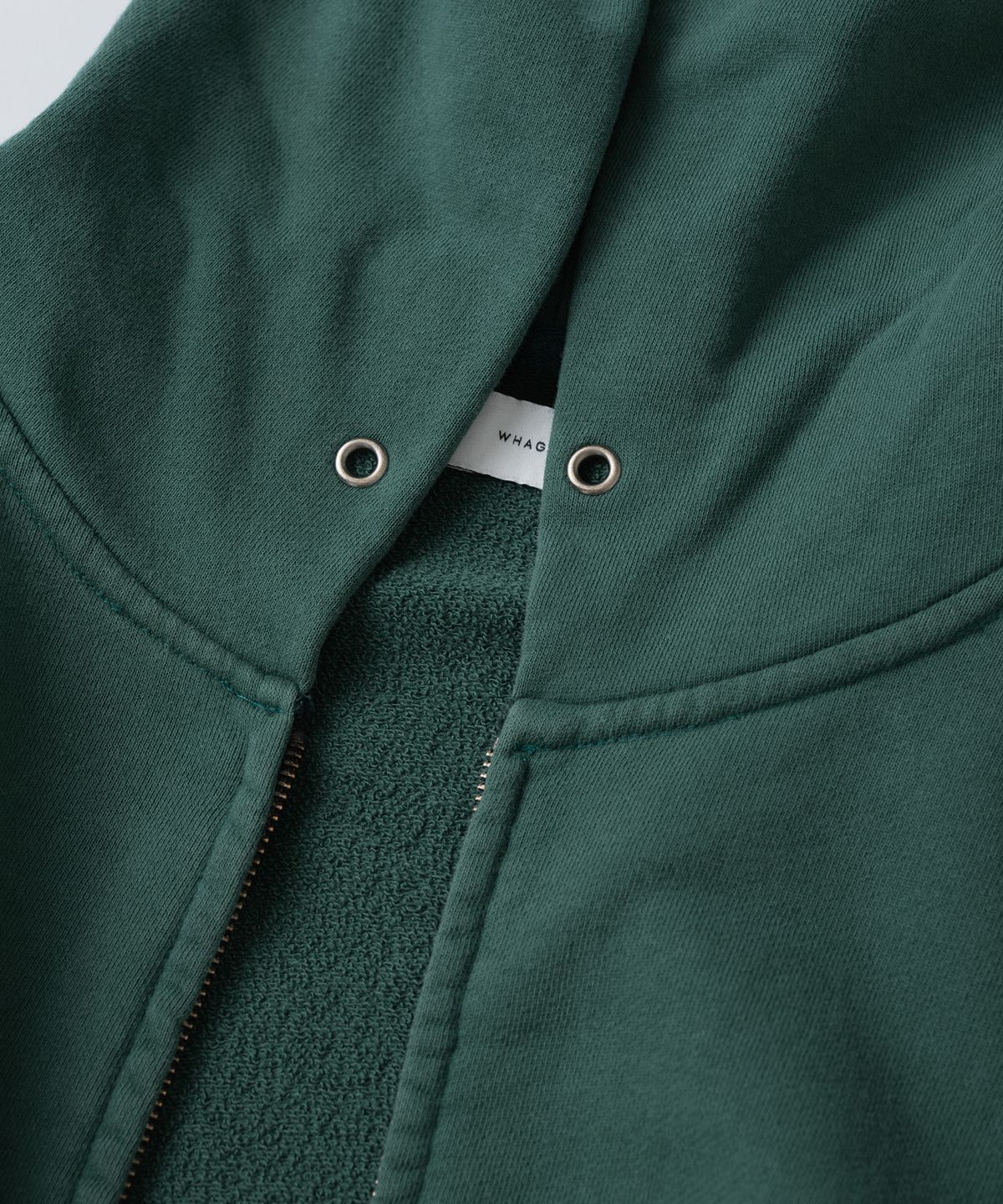 와기(WHAGI) Vintage Zip Sweat Hoodie (Vintage D.Green)