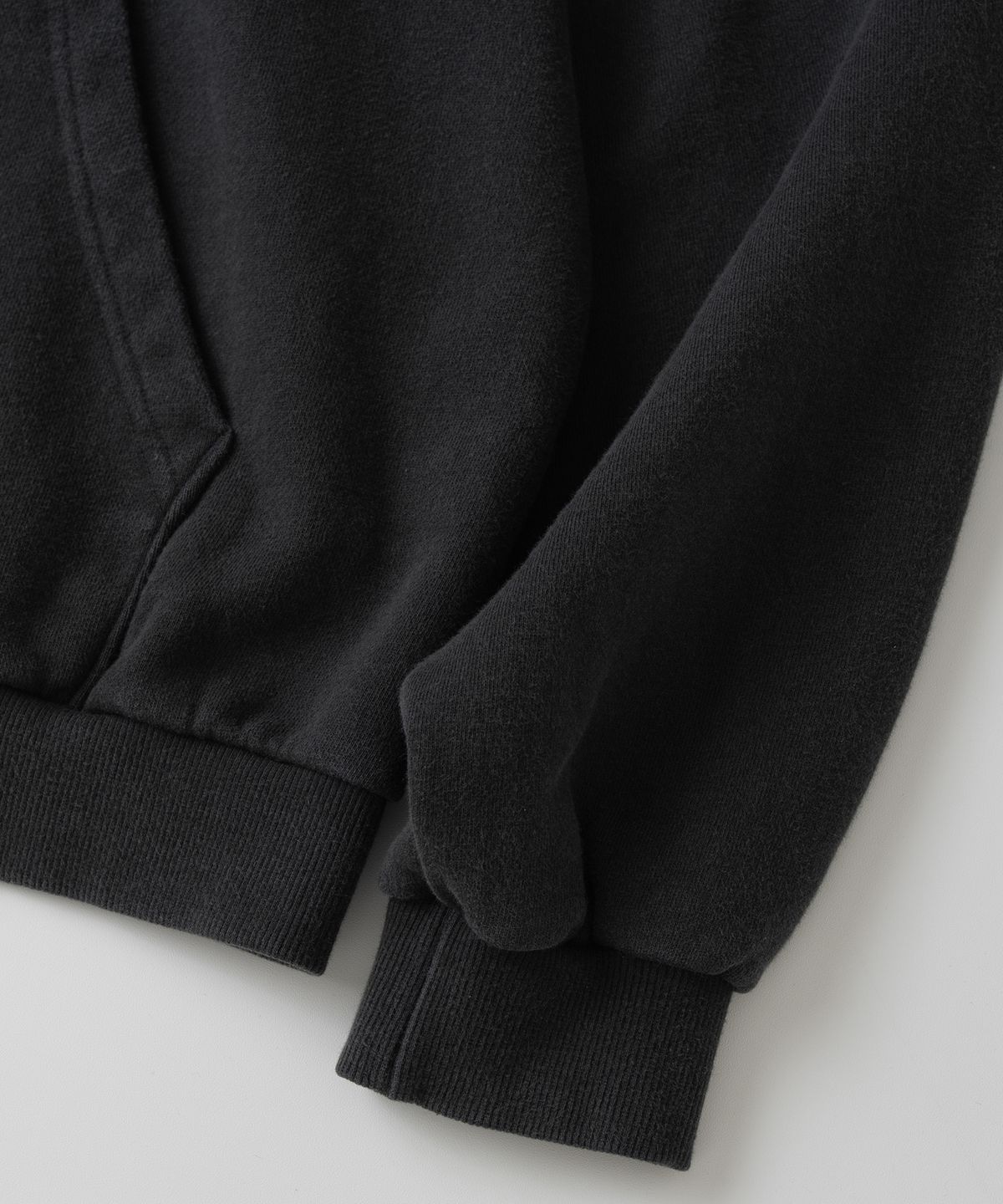 와기(WHAGI) Vintage Zip Sweat Hoodie (Vintage Black)