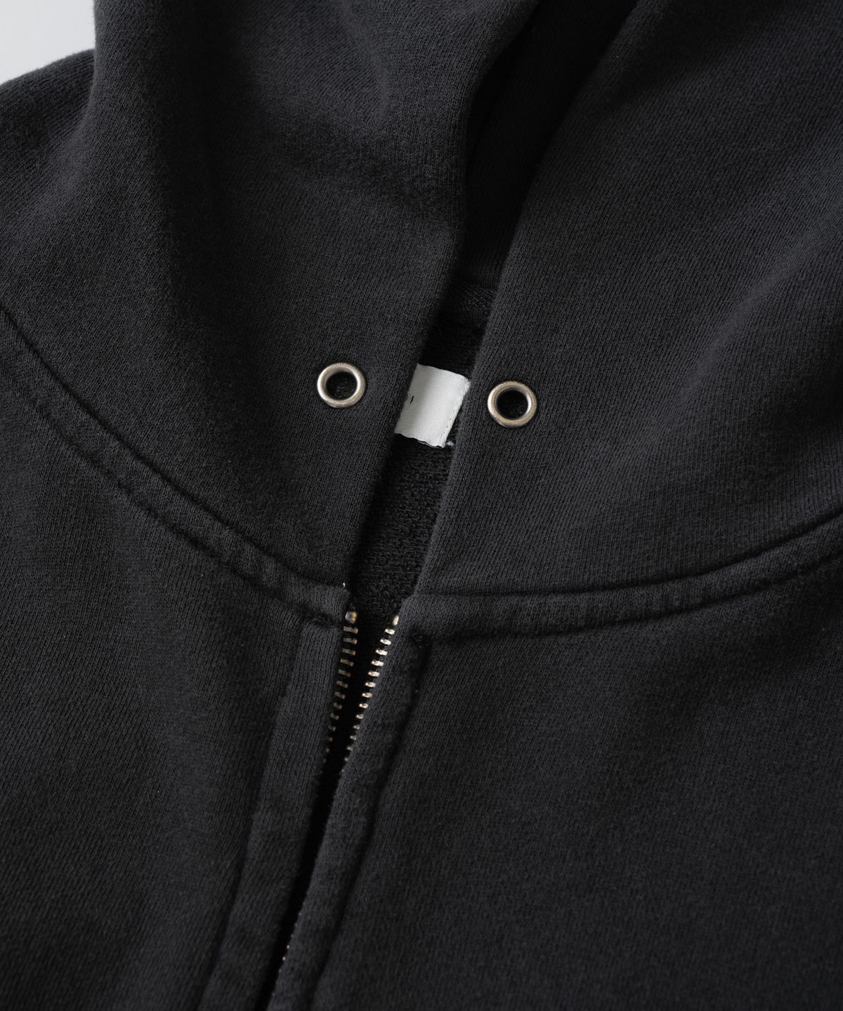 와기(WHAGI) Vintage Zip Sweat Hoodie (Vintage Black)