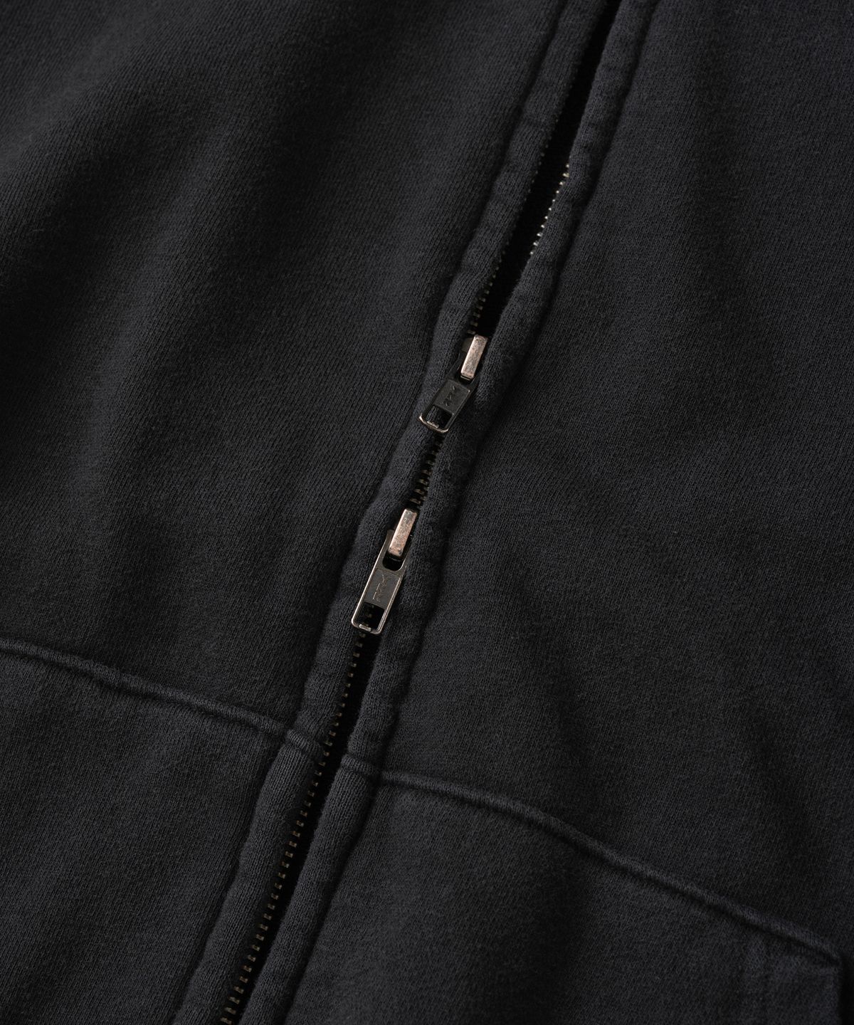 와기(WHAGI) Vintage Zip Sweat Hoodie (Vintage Black)