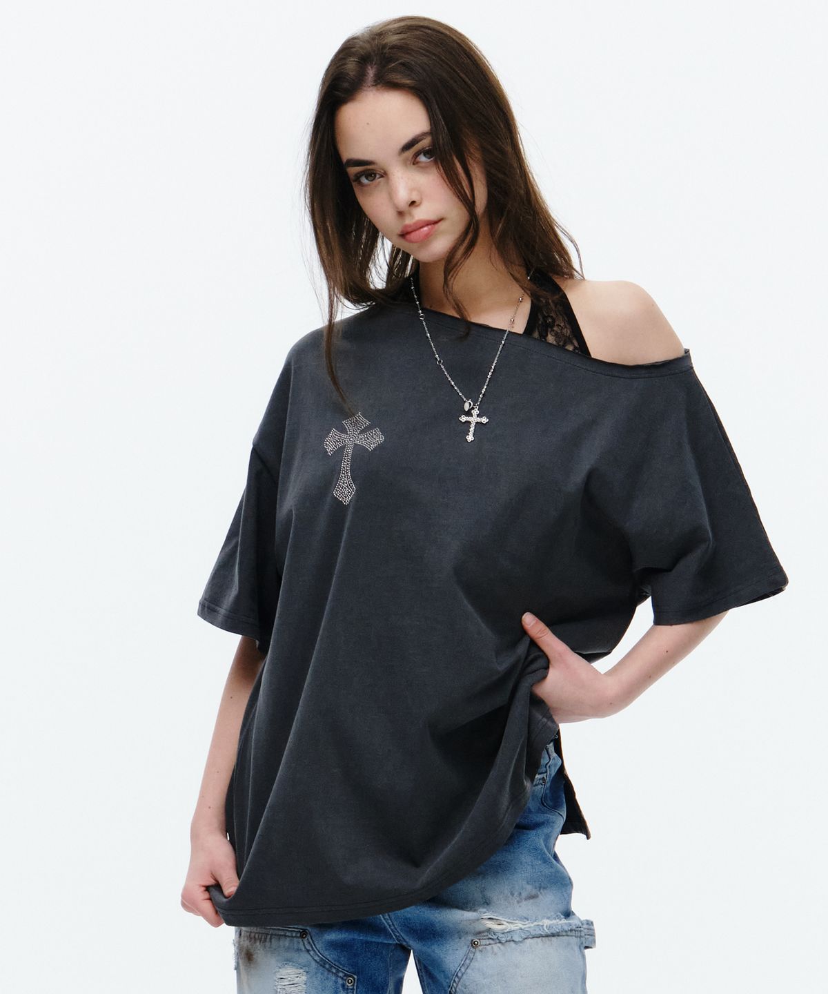미드나잇 무브(MIDNIGHT MOVE) cb cross t (dark grey)