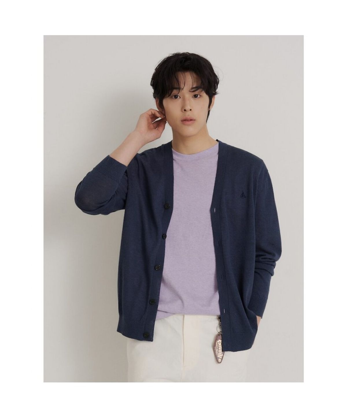 빈폴 멘(BEANPOLE MEN) 여름 리넨 카디건  네이비