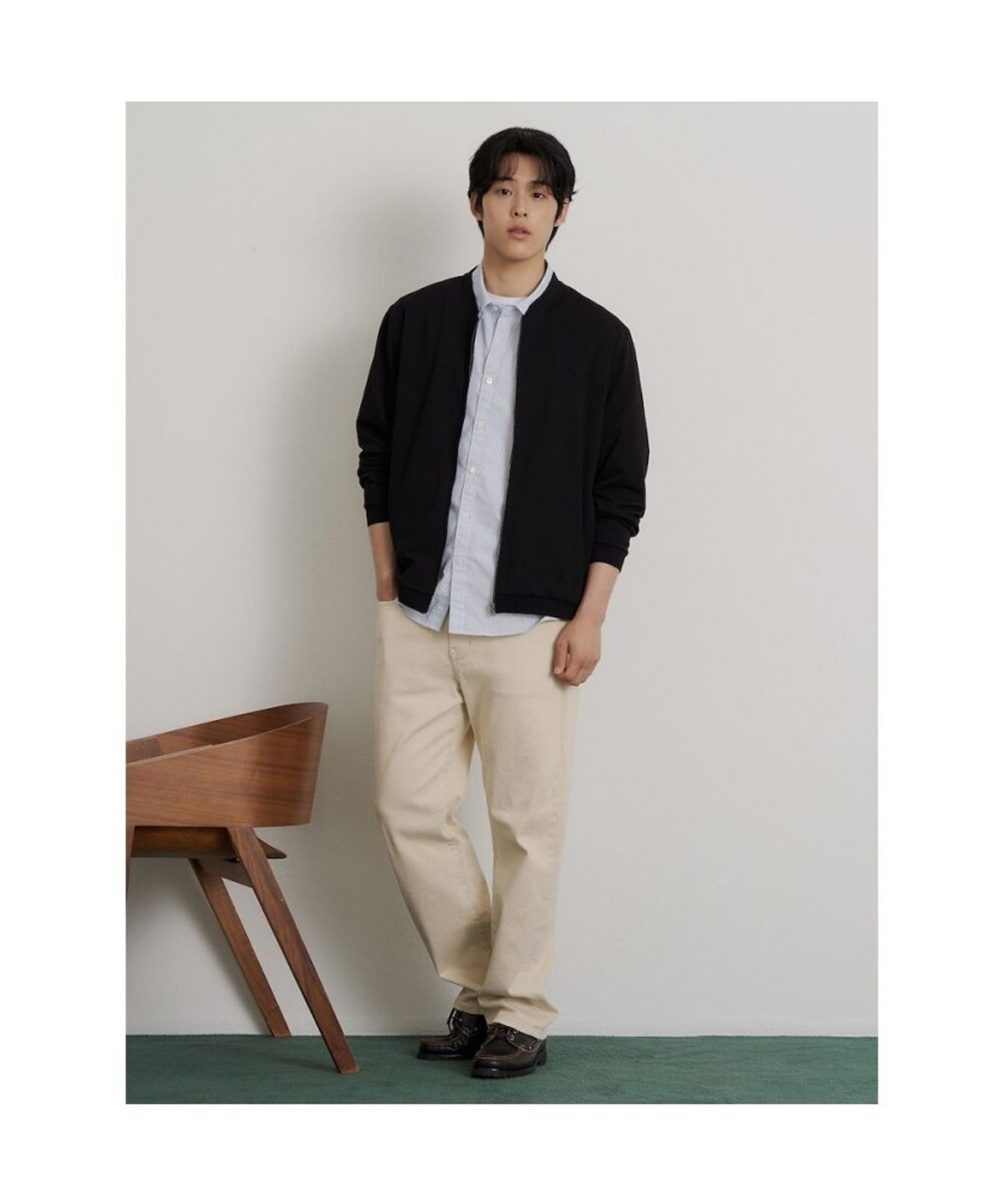 빈폴 멘(BEANPOLE MEN) 핫써머 스테디움 넥 져지 아우터  블랙