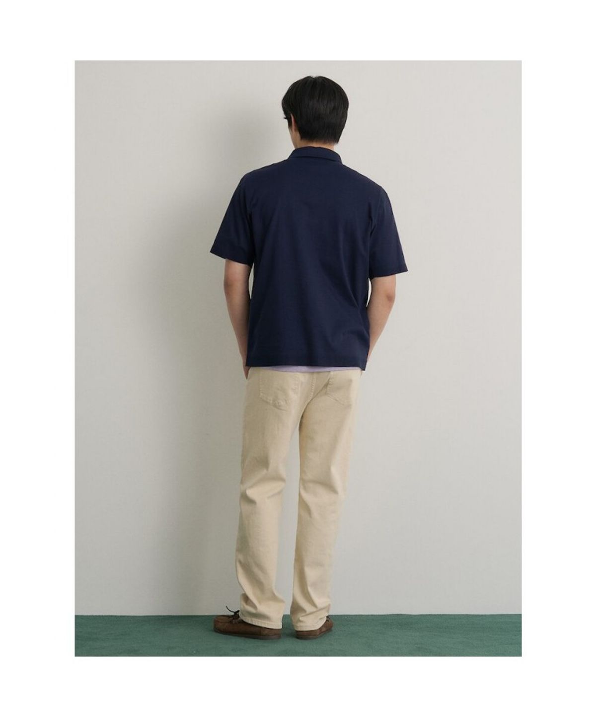 빈폴 멘(BEANPOLE MEN) 프리미엄 플로우 칼라넥 티셔츠  네이비