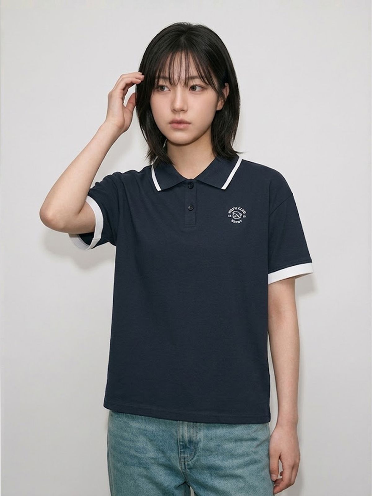 행텐 틴즈(HANGTEN TEENS) 틴즈 여아 요꼬 카라 반팔 티셔츠_277(14570-130-401-31)