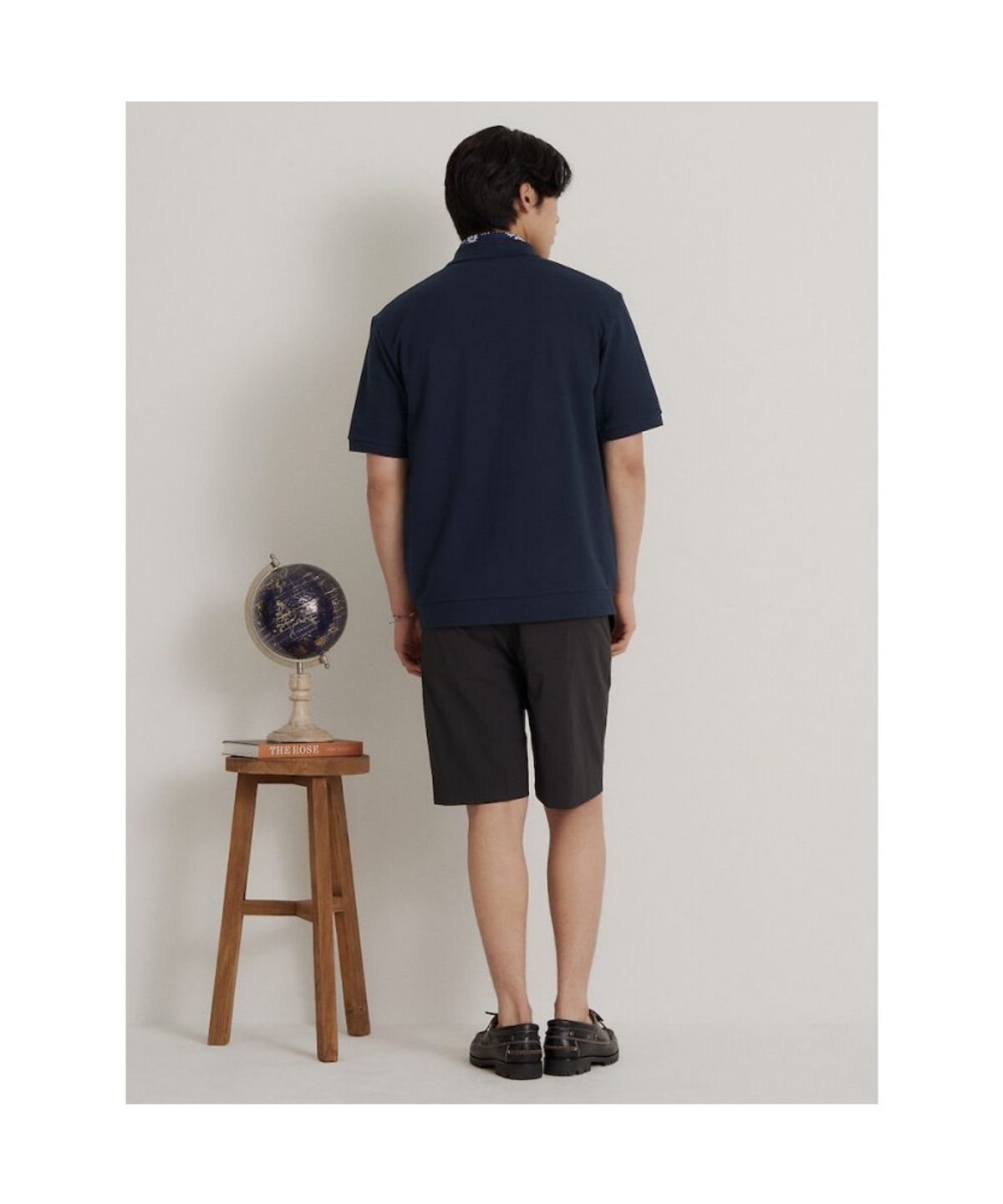 빈폴 멘(BEANPOLE MEN) 오픈넥 티핑 포인트 맨투맨 티셔츠  네이비
