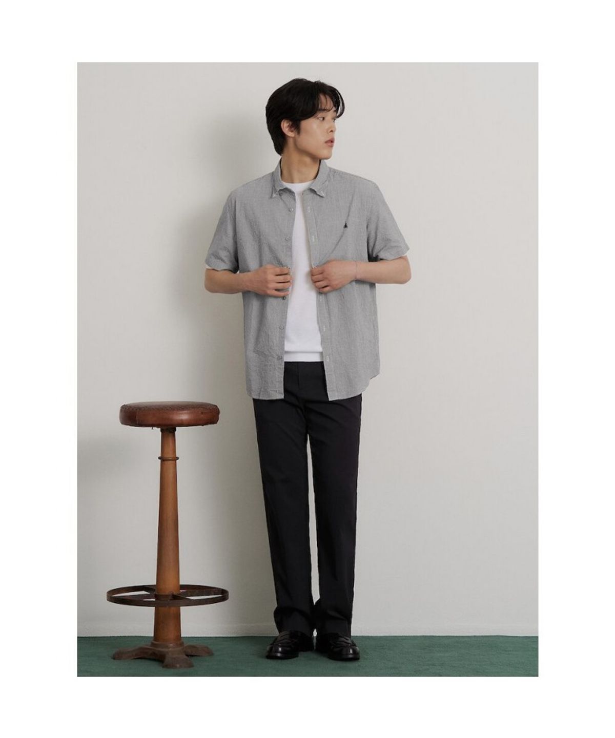 빈폴 멘(BEANPOLE MEN) 여름 텍스처 컴포트핏 슬랙스  블랙