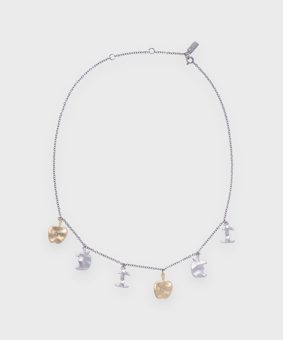 시눈(SINOON) Mini Apple Charms Necklace (Silver Gold)