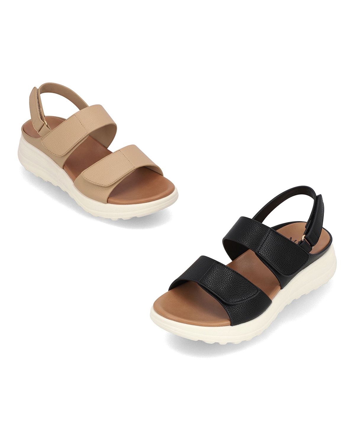 엘칸토(ELCANTO) 마쯔 여성 벨크로 투밴드 컴포트 샌들 4cm LCWW47M626