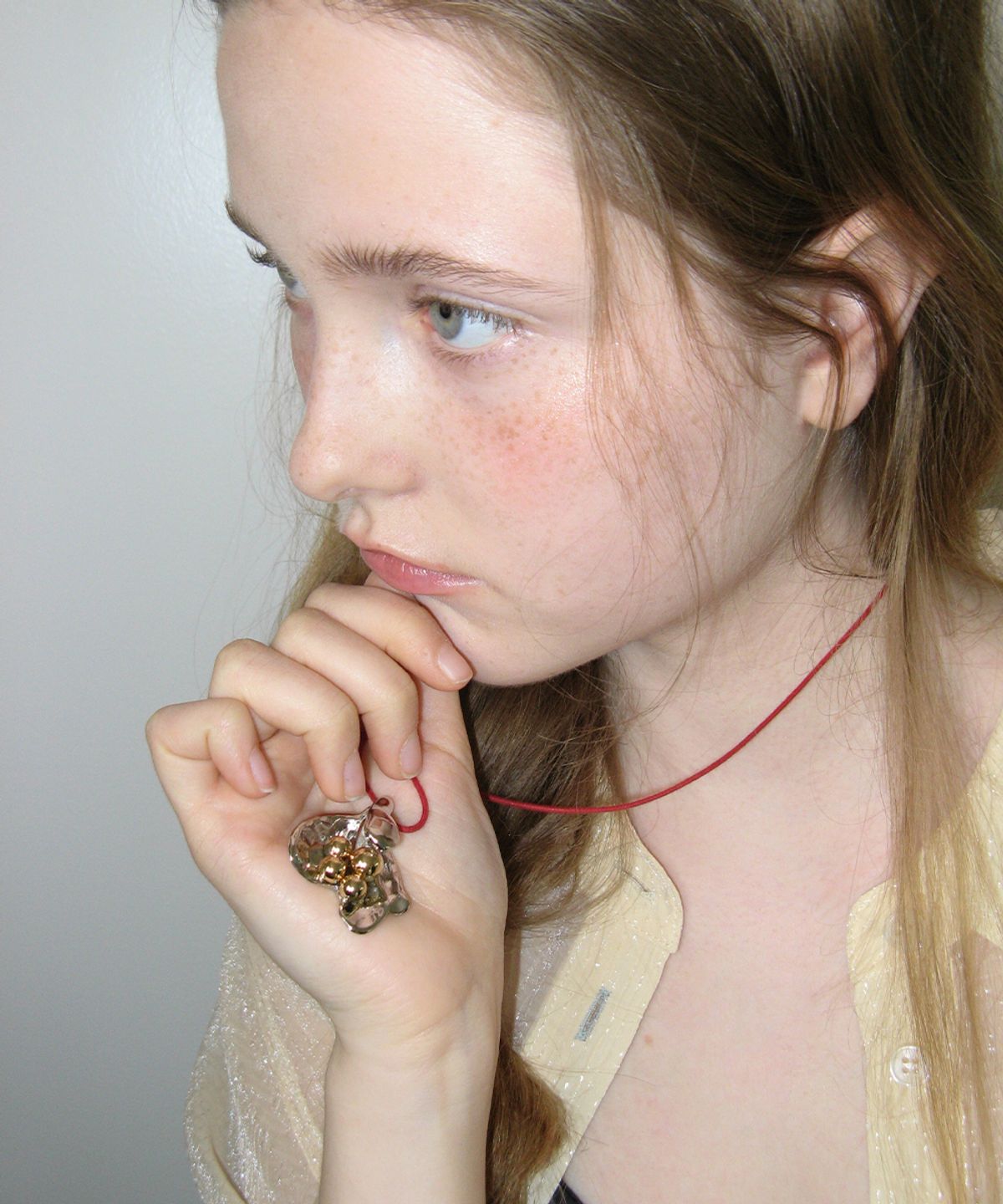 시눈(SINOON) [우기 착용] Tender Lily Necklace (Silver Gold)