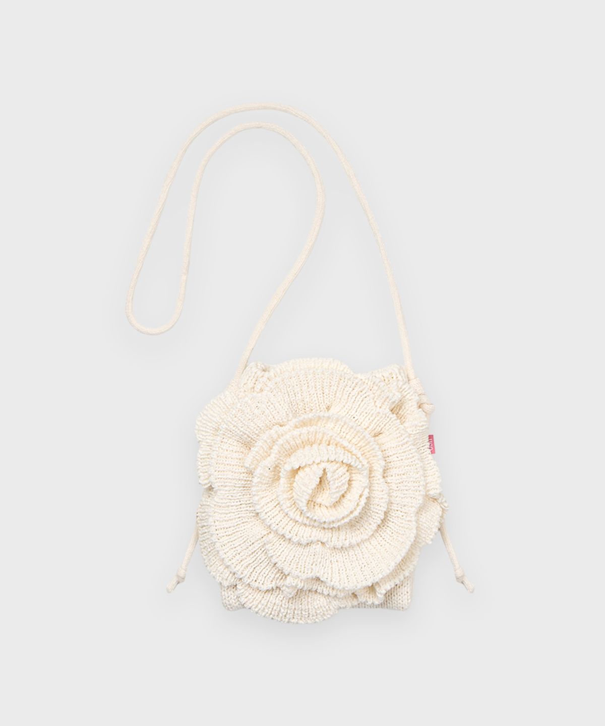 시눈(SINOON) Rose Petal Mini Cross Bag (Cream)