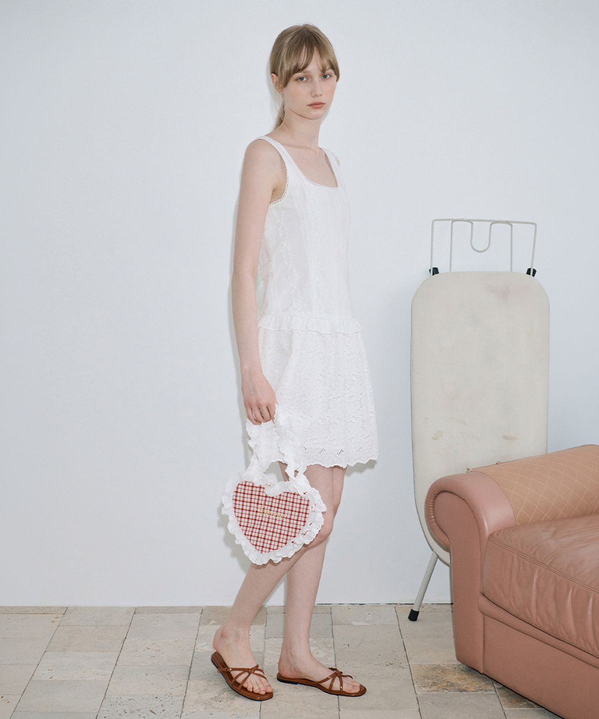 시눈(SINOON) Shirring Heart Bag (Red)