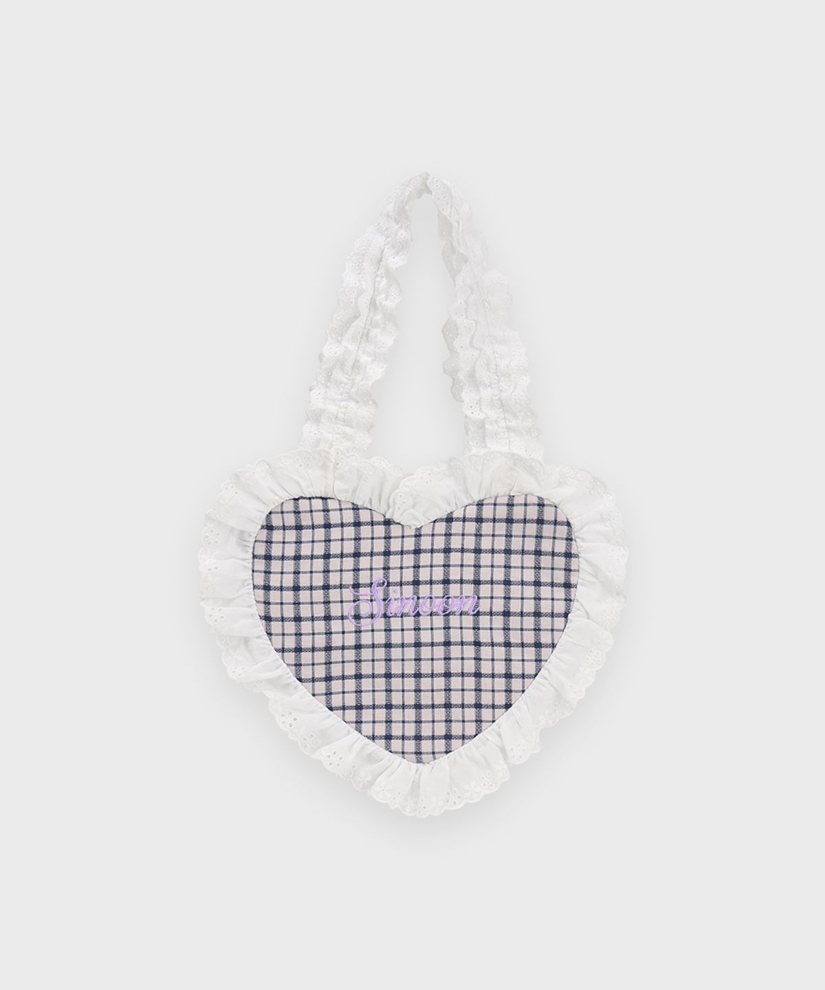 시눈(SINOON) Shirring Heart Bag (Navy)