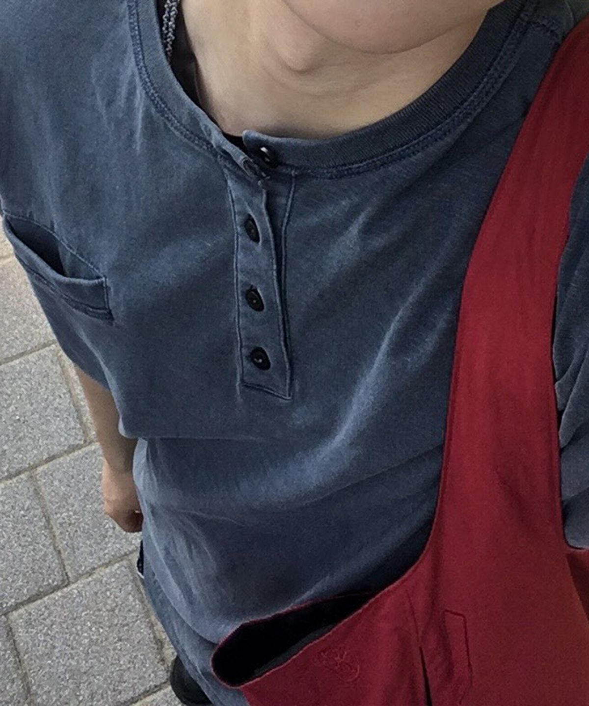 인템포무드(INTEMPOMOOD) 페이드 워시드 헨리넥티 : 3컬러
