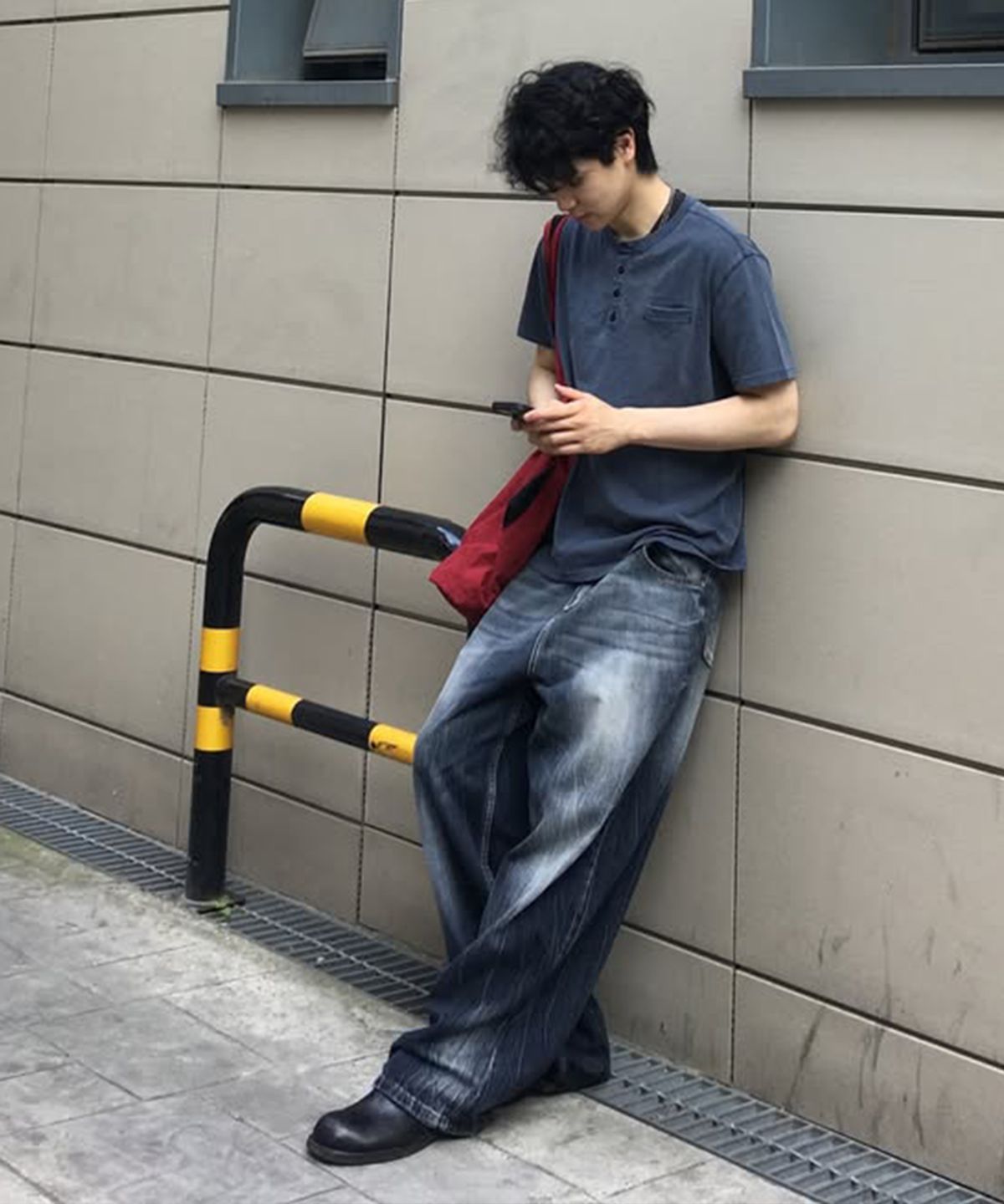 인템포무드(INTEMPOMOOD) 페이드 워시드 헨리넥티 : 3컬러