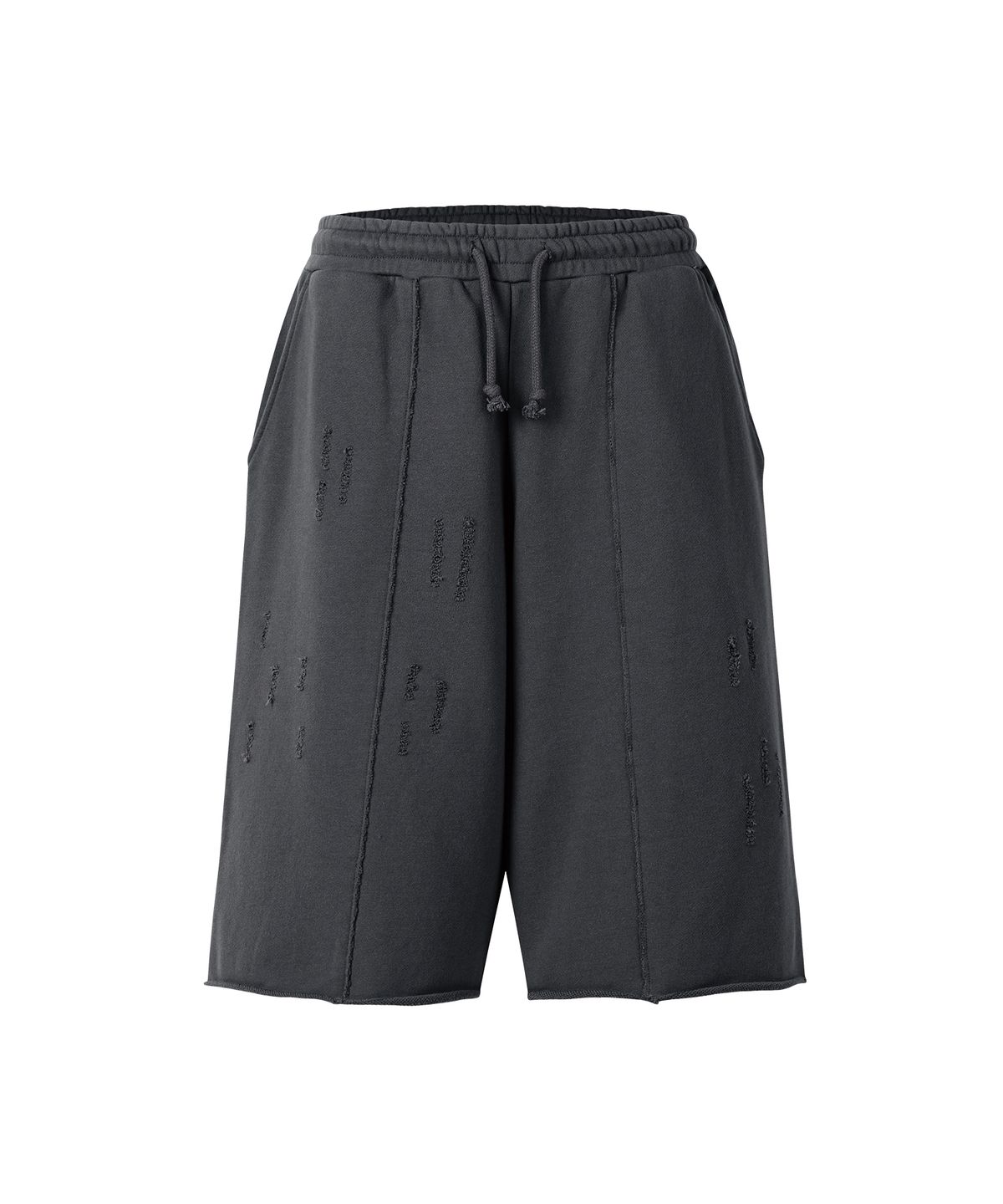 더바이닐하우스(THEVINYLHOUSE) CUT-OFF DAMAGE SHORTS CHARCOAL