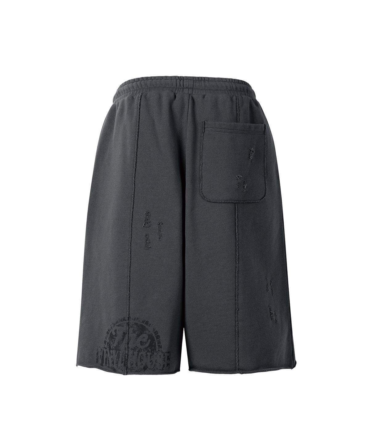 더바이닐하우스(THEVINYLHOUSE) CUT-OFF DAMAGE SHORTS CHARCOAL
