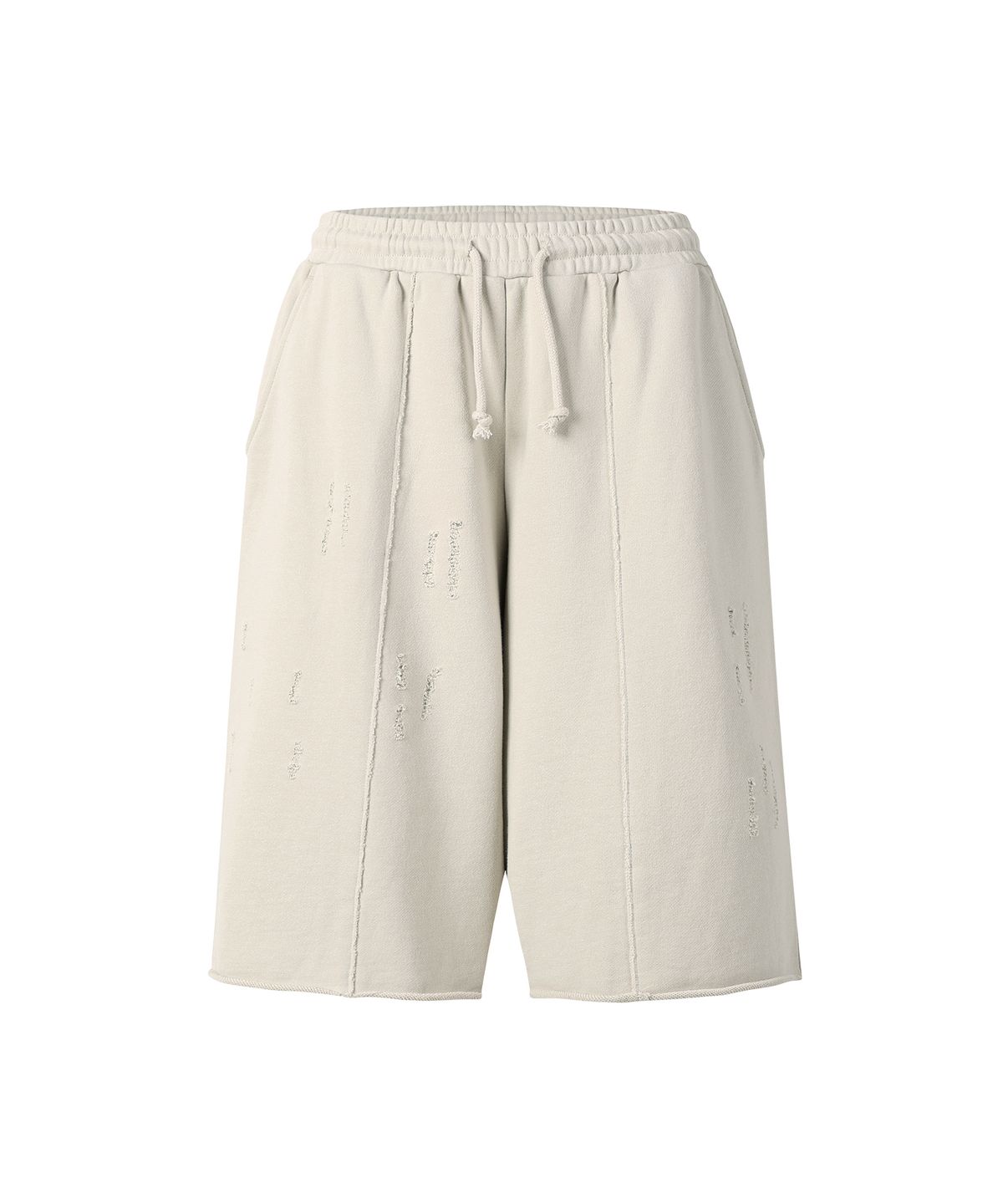 더바이닐하우스(THEVINYLHOUSE) CUT-OFF DAMAGE SHORTS BEIGE