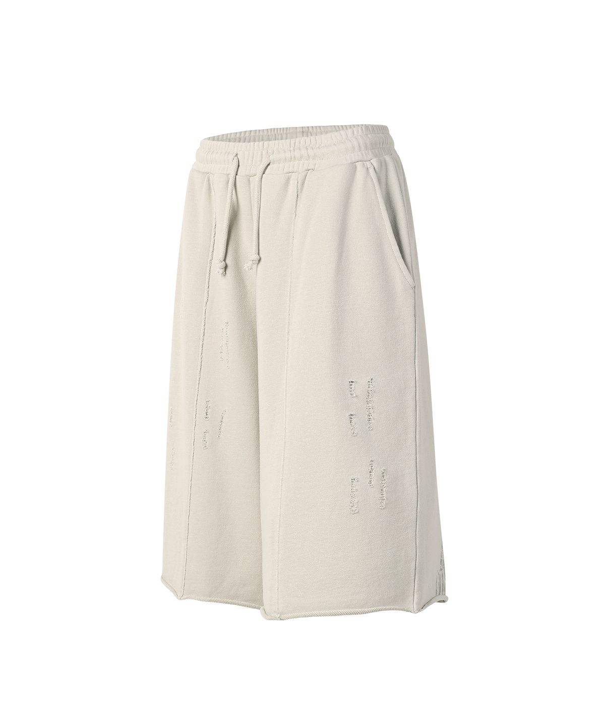 더바이닐하우스(THEVINYLHOUSE) CUT-OFF DAMAGE SHORTS BEIGE
