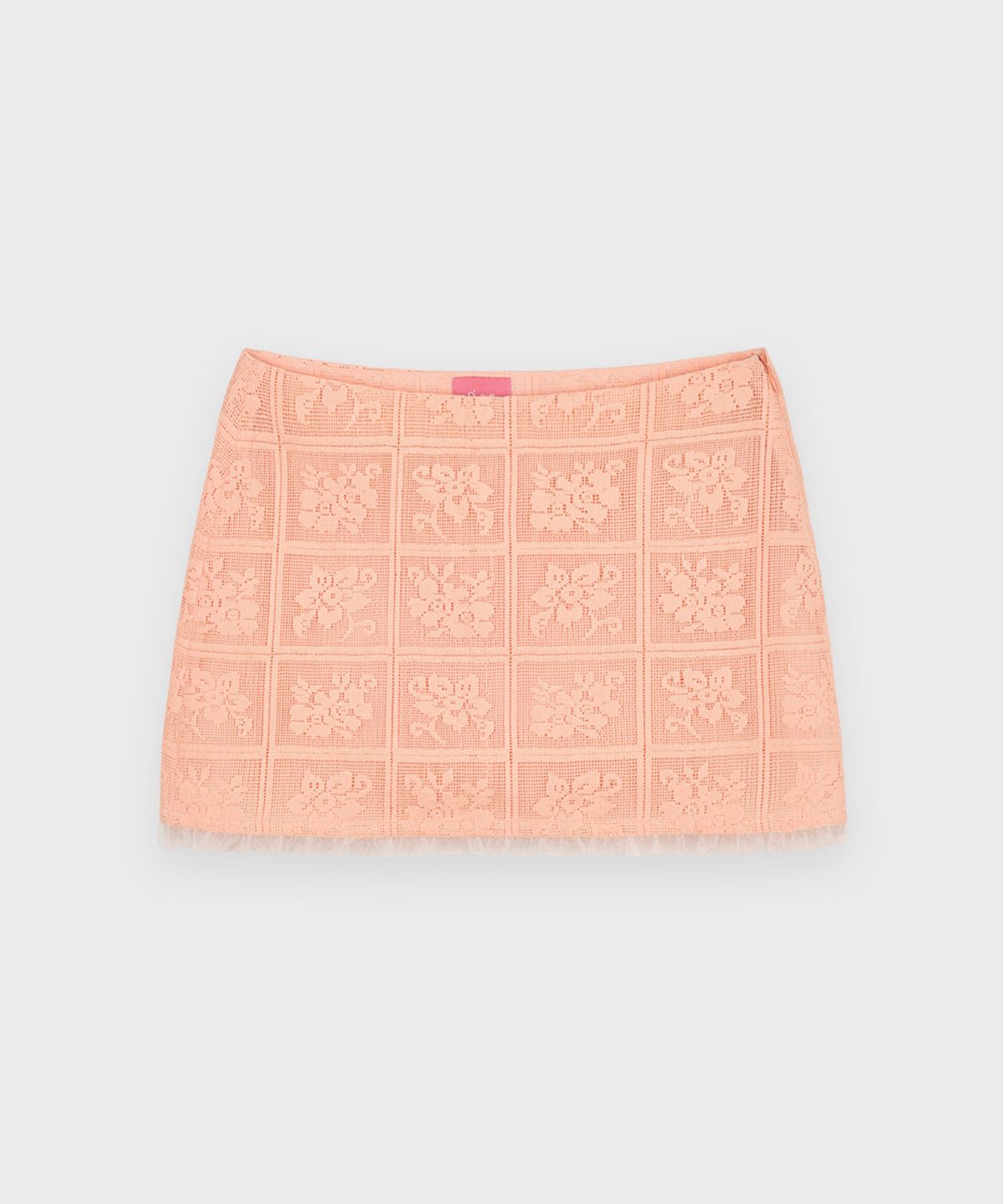시눈(SINOON) Rose Lace Mini Skirt (Apricot)