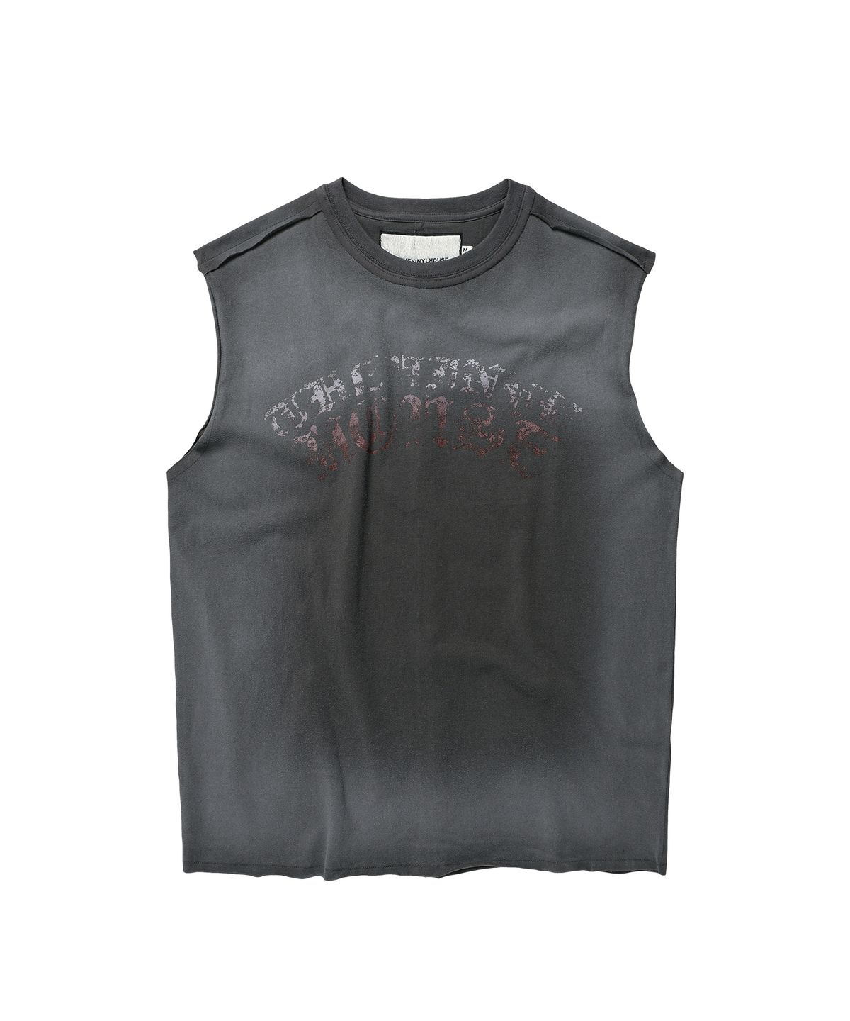 더바이닐하우스(THEVINYLHOUSE) VINYL ARC LOGO SLEEVELESS CHARCOAL