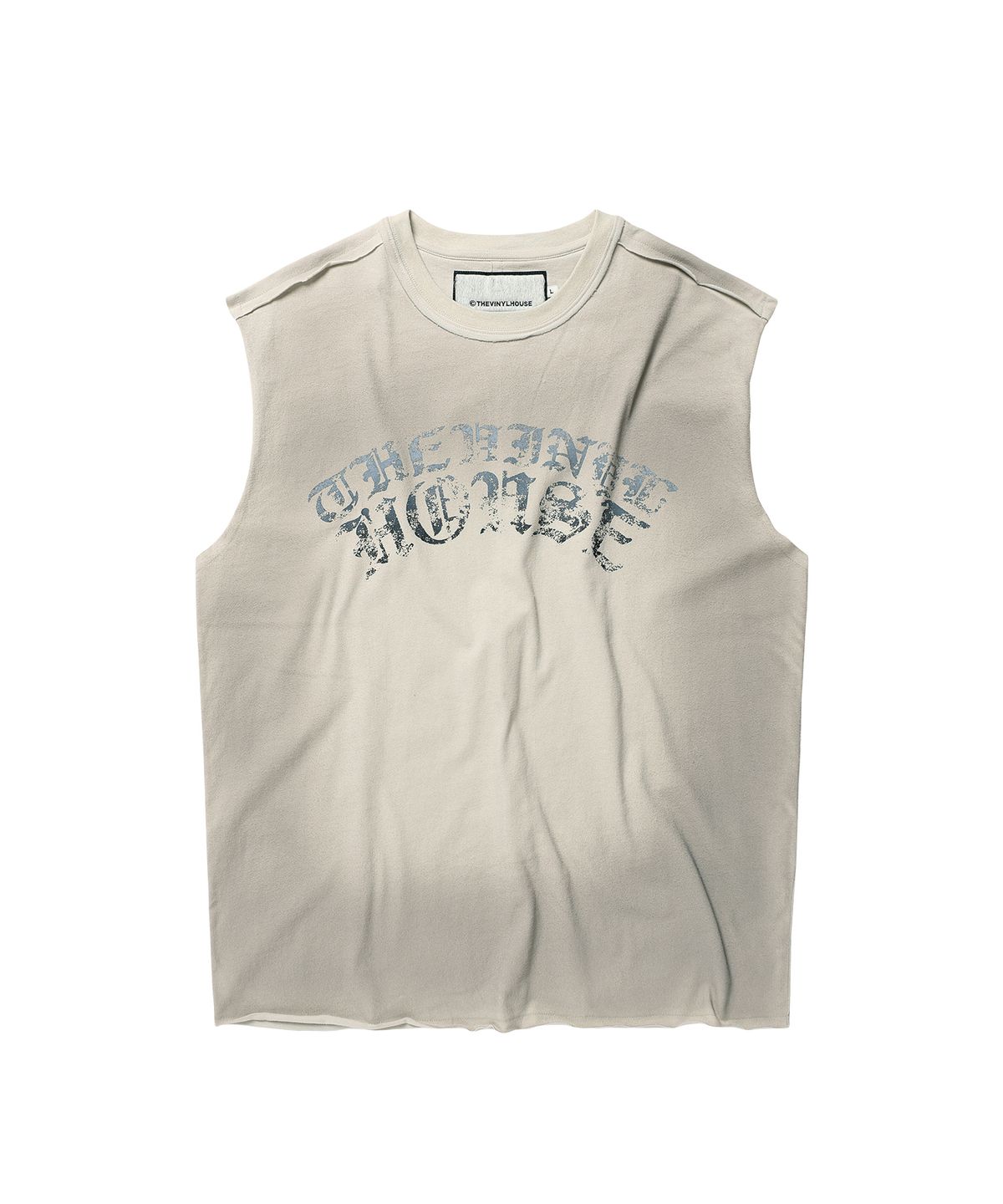 더바이닐하우스(THEVINYLHOUSE) VINYL ARC LOGO SLEEVELESS BEIGE