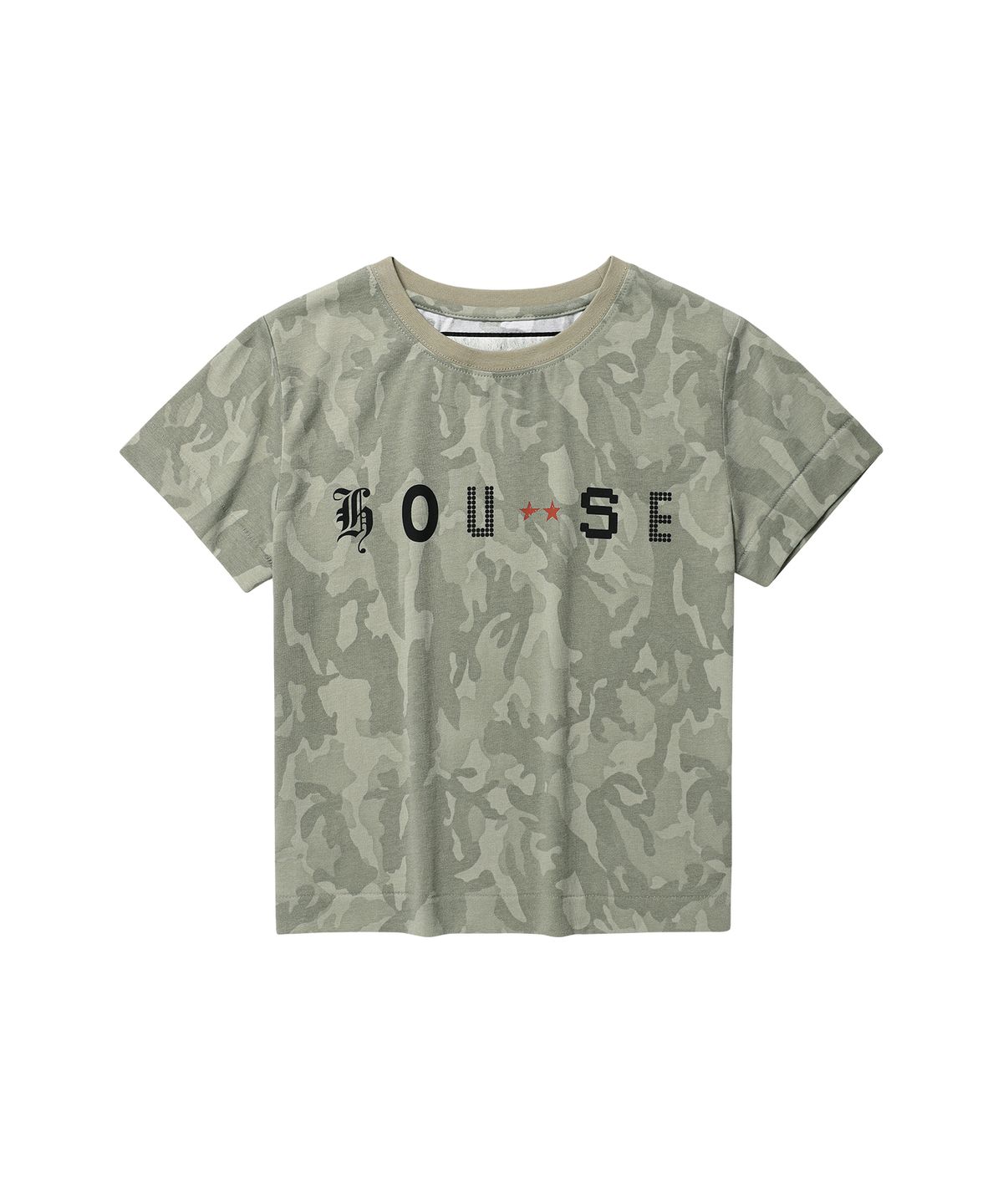 더바이닐하우스(THEVINYLHOUSE) FONT-HOUSE TEE CAMO