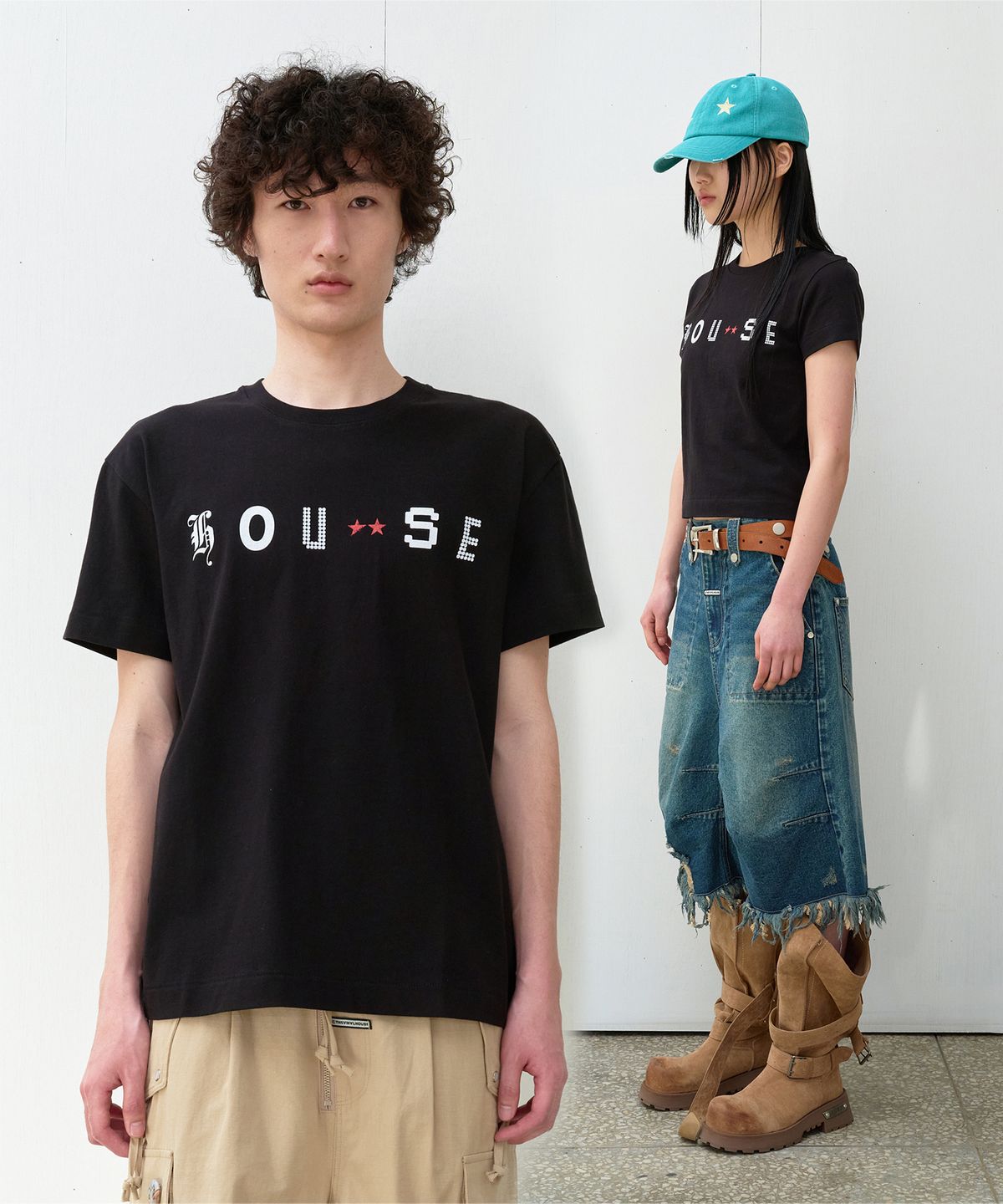 더바이닐하우스(THEVINYLHOUSE) FONT-HOUSE TEE BLACK