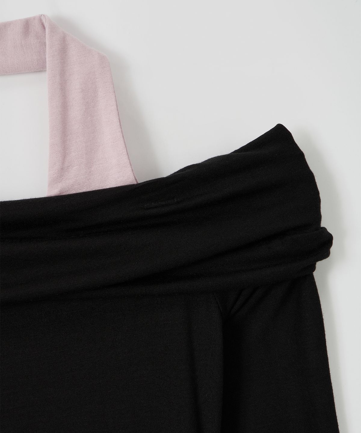 살롱 드 욘(SALON DE YOHN) Halter Neck Jersey Dress_ Black