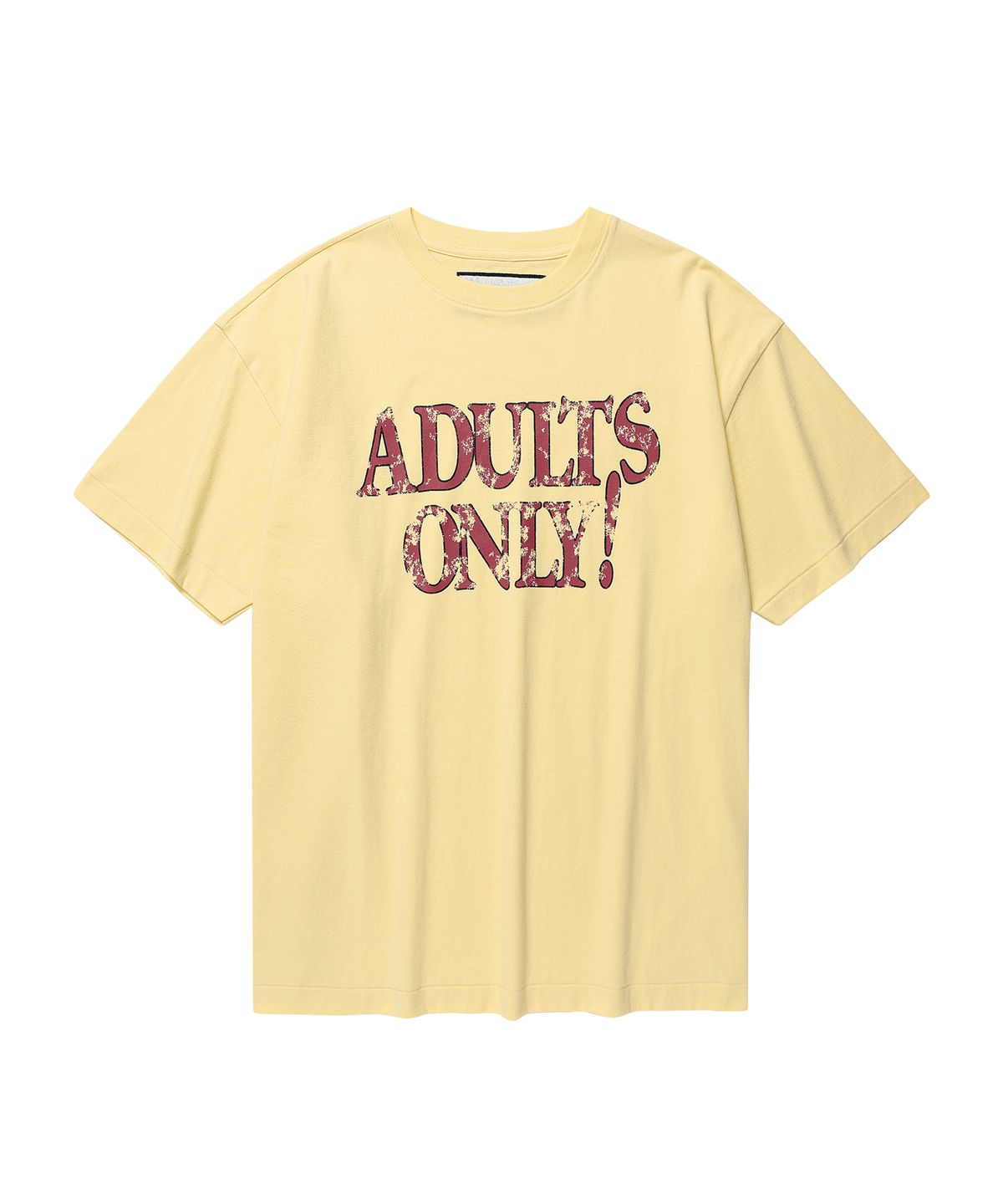 더바이닐하우스(THEVINYLHOUSE) ADULTS ONLY TEE YELLOW