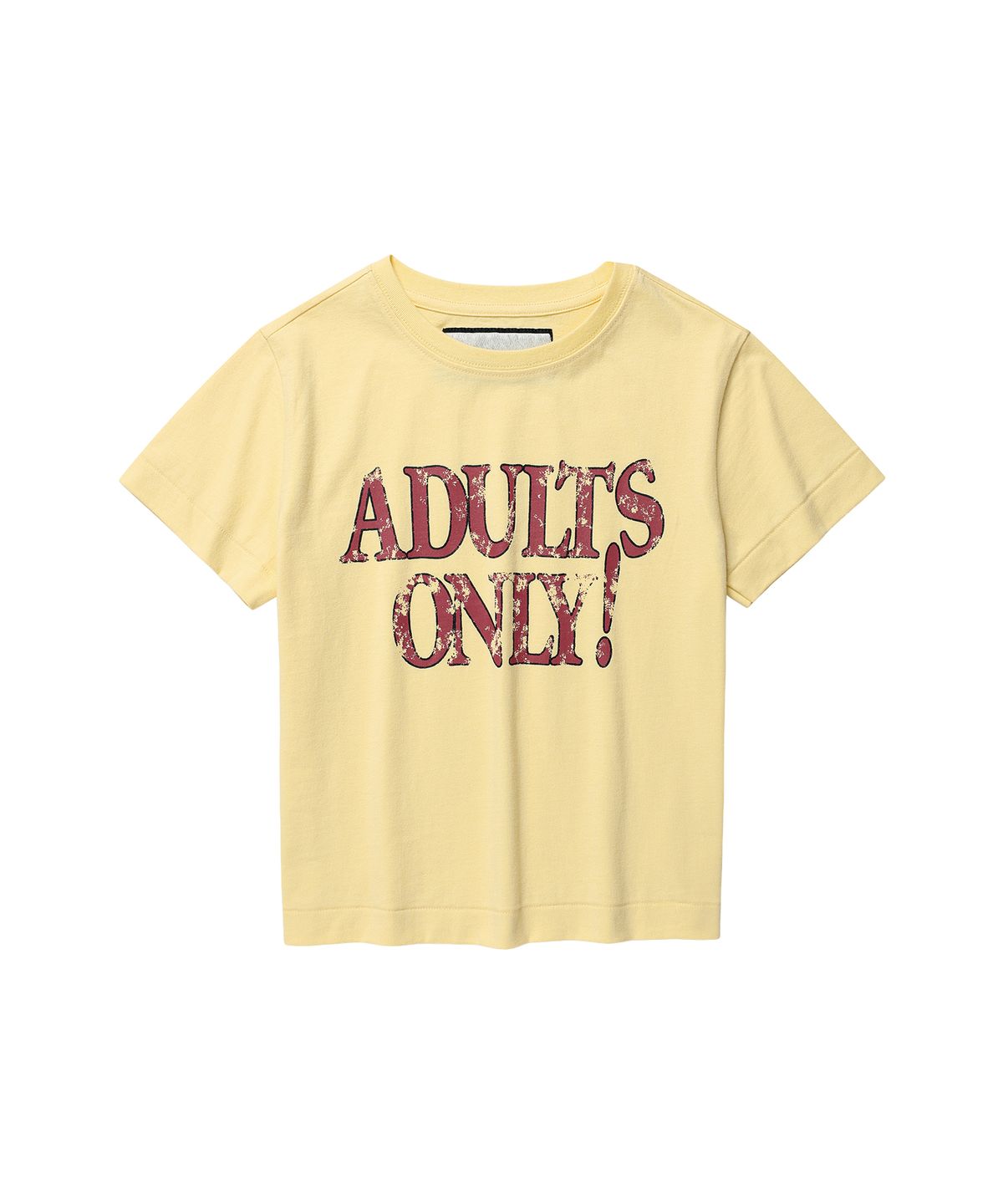 더바이닐하우스(THEVINYLHOUSE) ADULTS ONLY TEE YELLOW