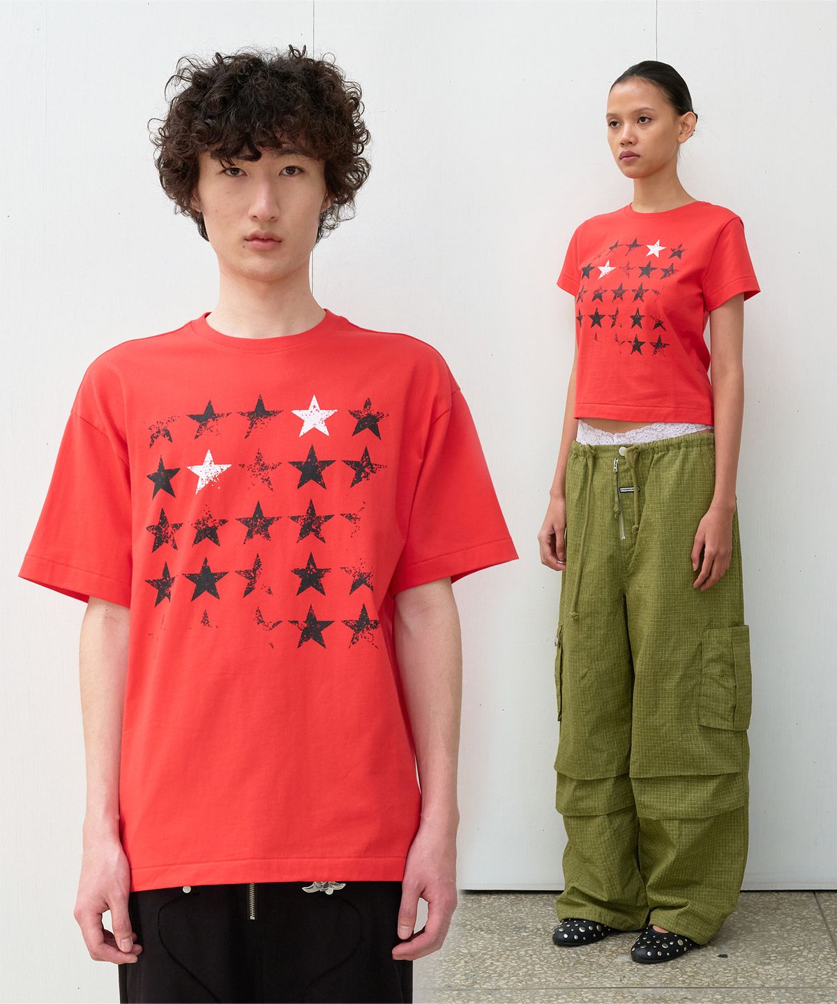 더바이닐하우스(THEVINYLHOUSE) FADED STAR TEE RED