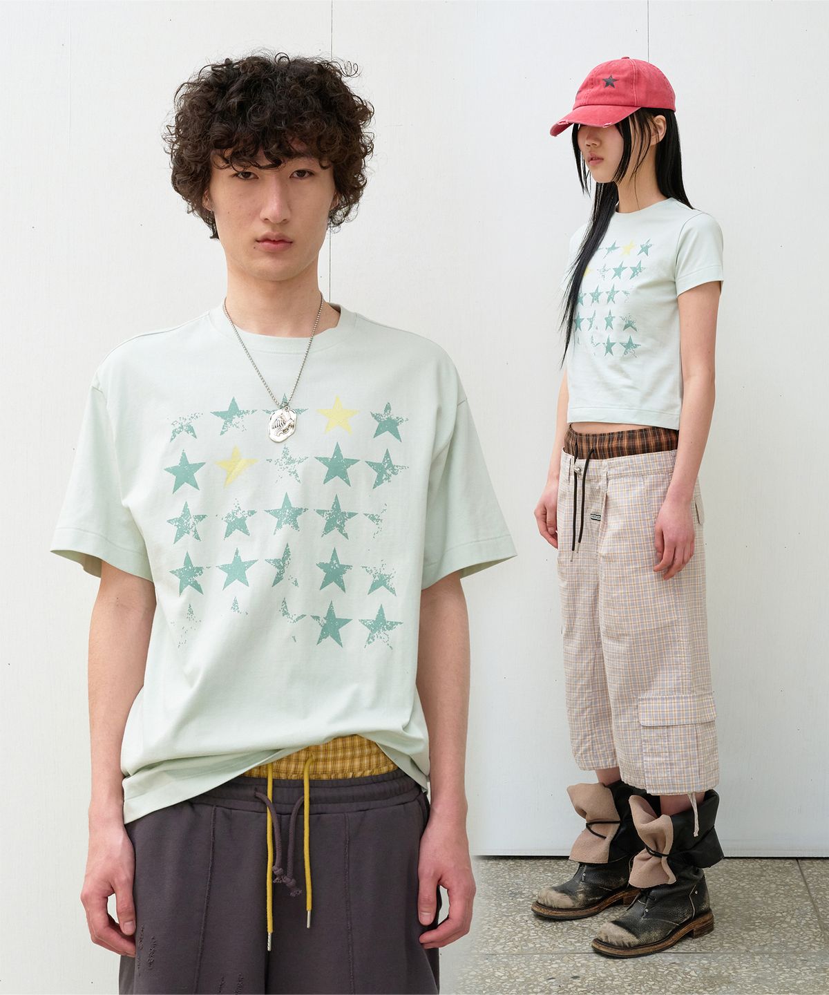 더바이닐하우스(THEVINYLHOUSE) FADED STAR TEE MINT