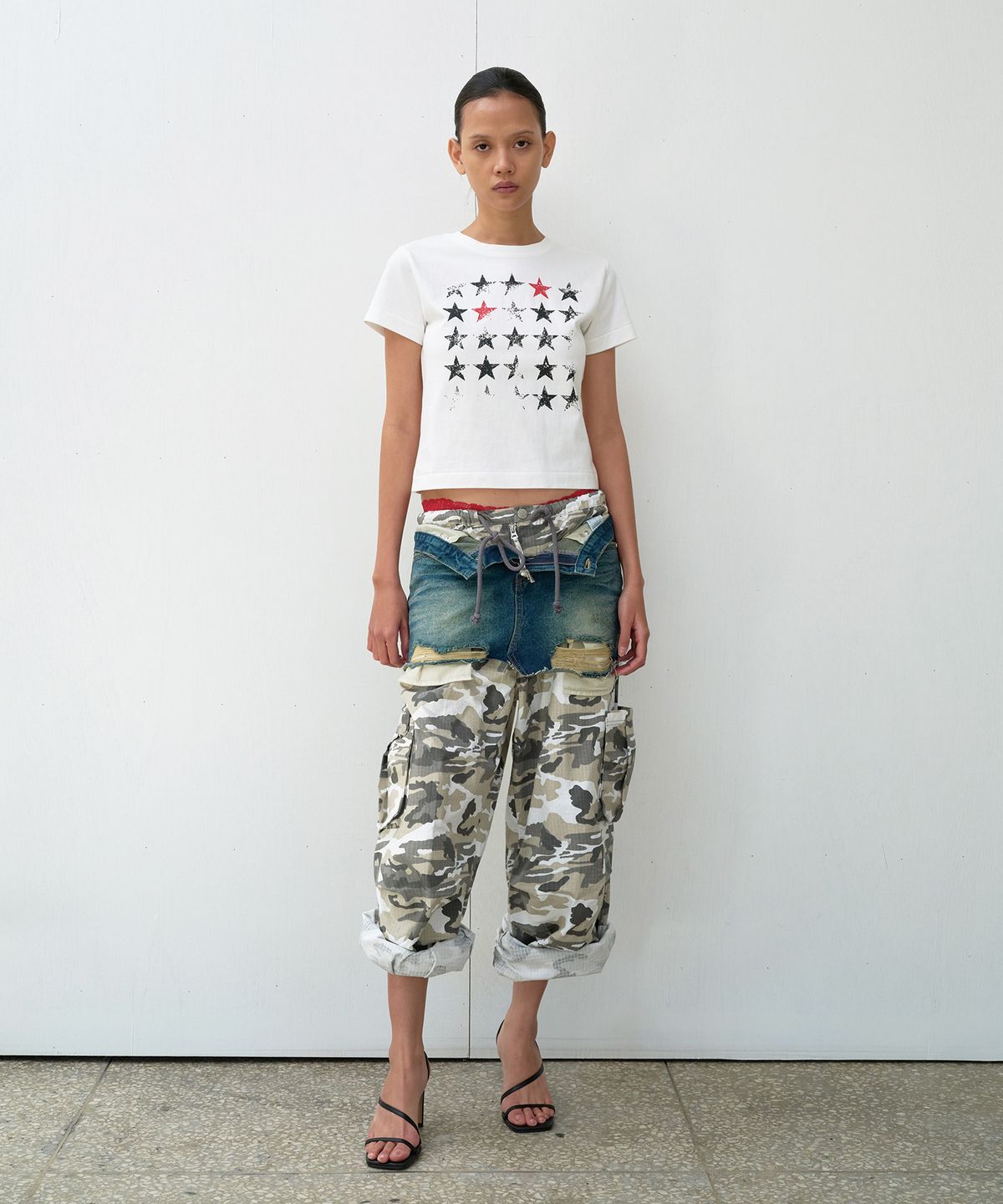 더바이닐하우스(THEVINYLHOUSE) FADED STAR TEE WHITE