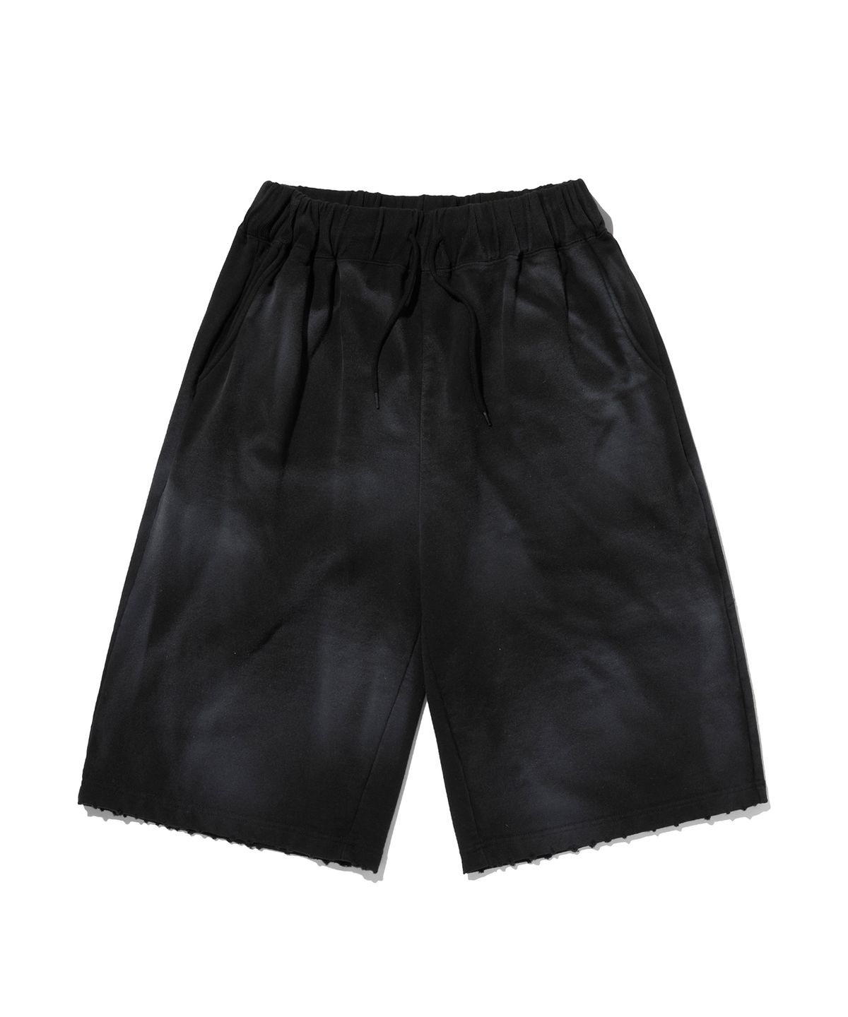 스웨이드(SUADE) CUT EDGE SWEAT SHORTS [WASHING BLACK]