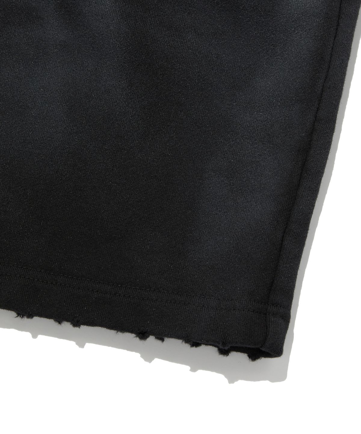 스웨이드(SUADE) CUT EDGE SWEAT SHORTS [WASHING BLACK]