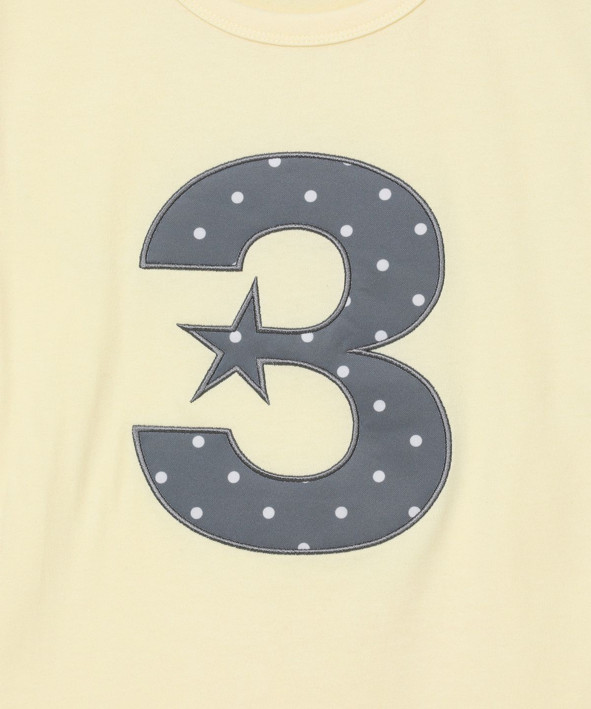 바우프(BAUF) 3 logo 도트 슬림핏 티셔츠 [옐로우]