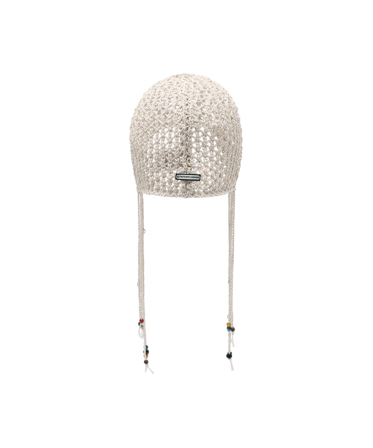 더바이닐하우스(THEVINYLHOUSE) BEADED CROCHET BEANIE (W) IVORY