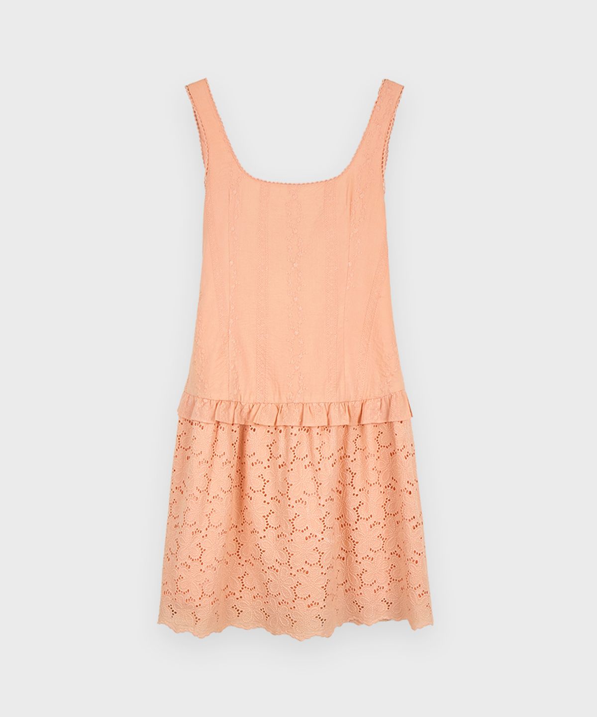 시눈(SINOON) Punching Lace One-Piece (Apricot)