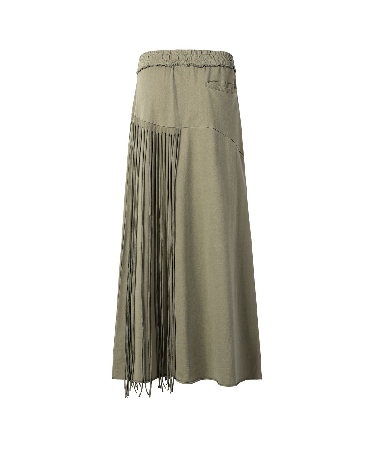 더바이닐하우스(THEVINYLHOUSE) TRIMMED JERSEY SKIRT (W) OLIVE
