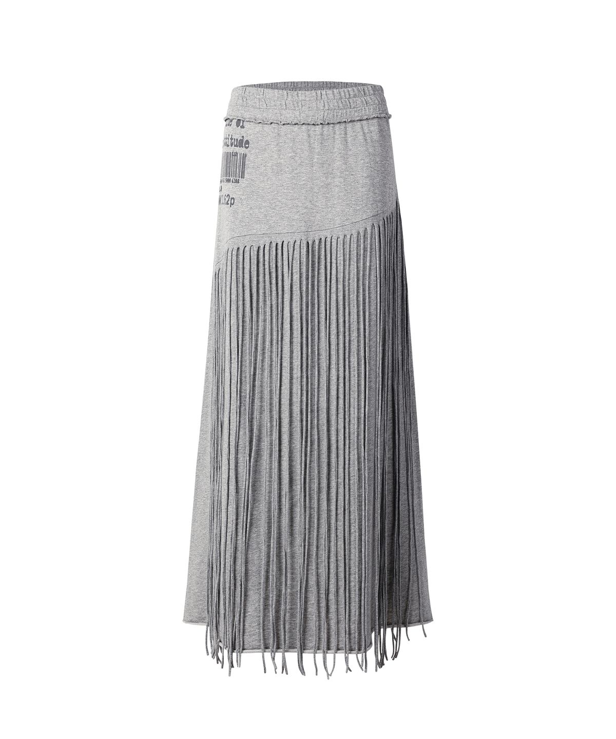더바이닐하우스(THEVINYLHOUSE) TRIMMED JERSEY SKIRT (W) GREY