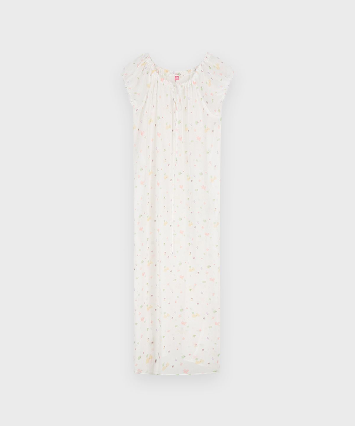 시눈(SINOON) Pale Flower Long One-Piece (White)