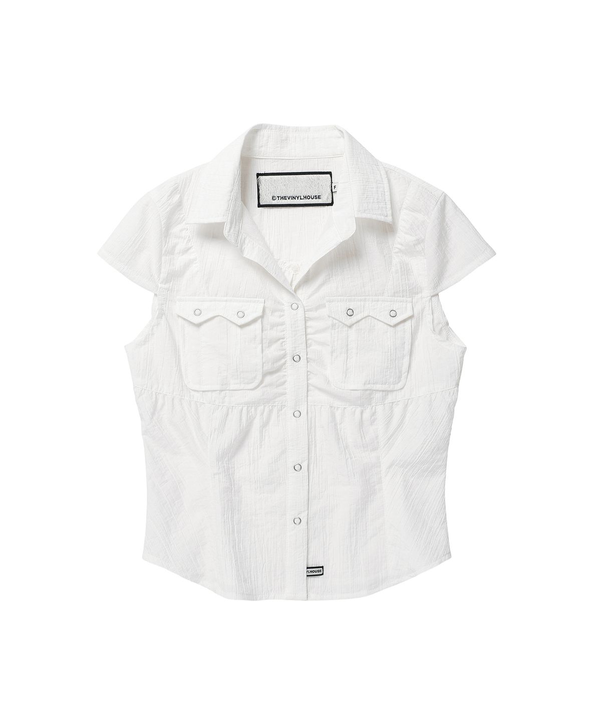 더바이닐하우스(THEVINYLHOUSE) PETIT HALF SHIRTS (W) WHITE