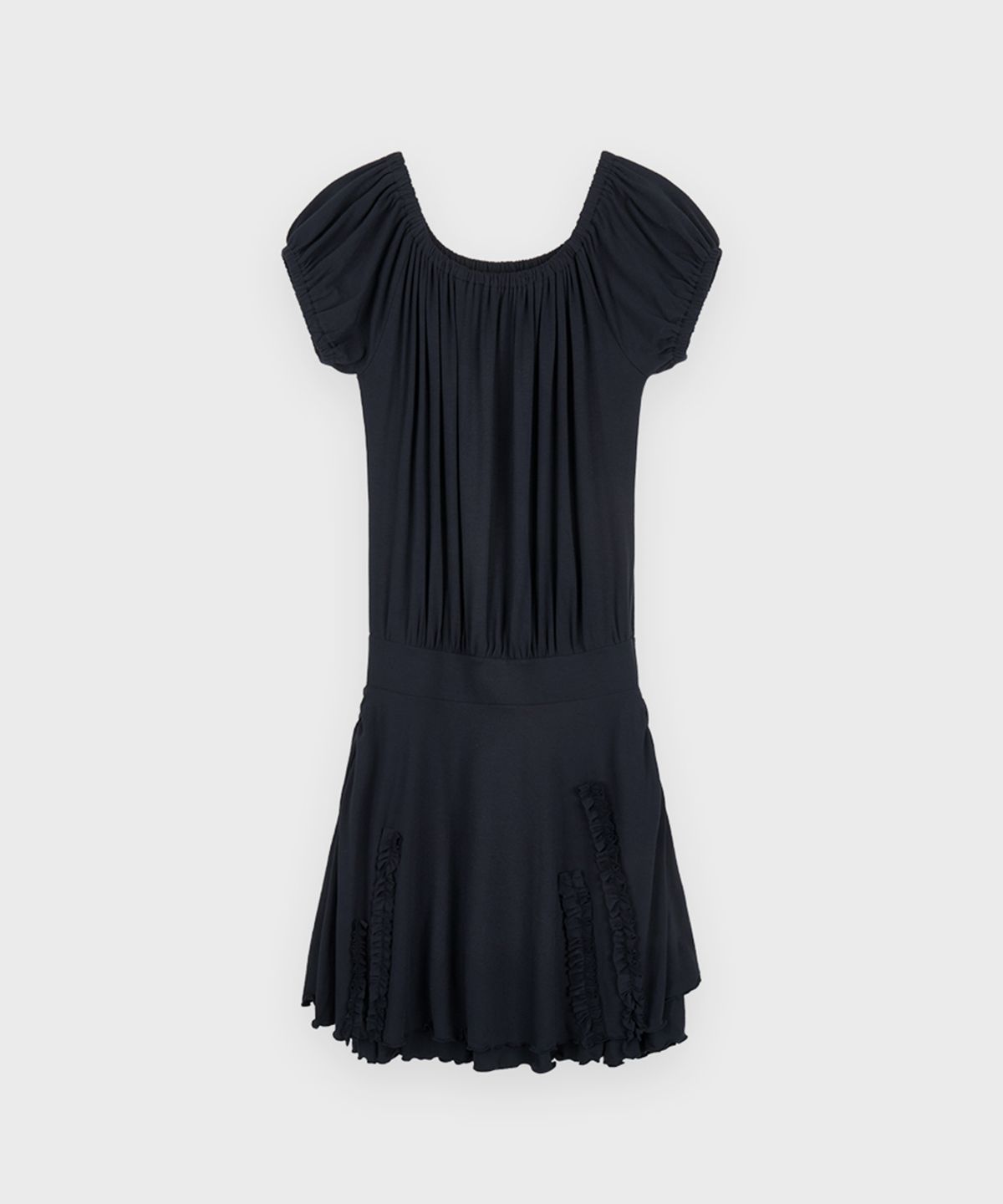 시눈(SINOON) Drape Jersey Mini One-Piece (Navy)