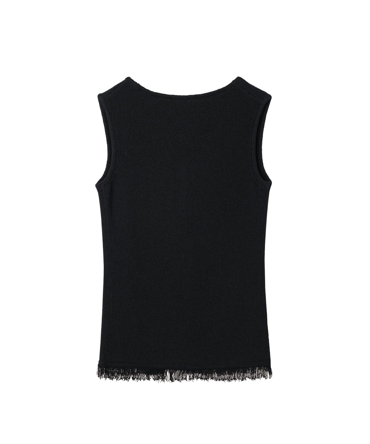 더바이닐하우스(THEVINYLHOUSE) BUTTON KNIT VEST (W) BLACK