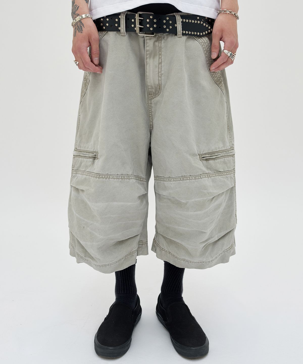 스웨이드(SUADE) UTILITY CARGO SHORTS [GRAY]