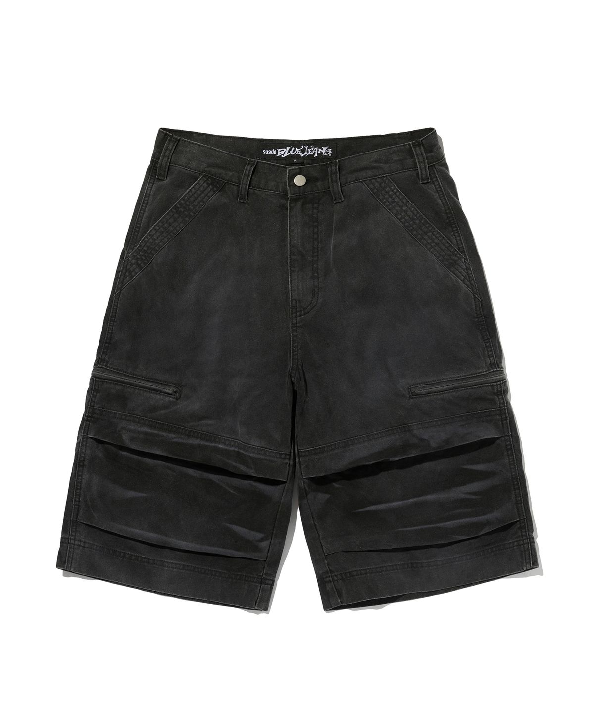 스웨이드(SUADE) UTILITY CARGO SHORTS [BLACK]