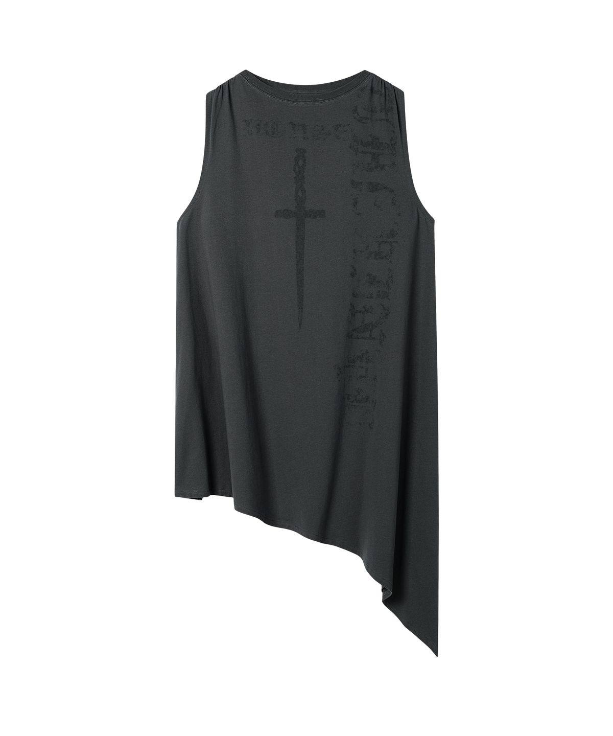 더바이닐하우스(THEVINYLHOUSE) UNBALANCE LAYERED ONE-PIECE (W) CHARCOAL