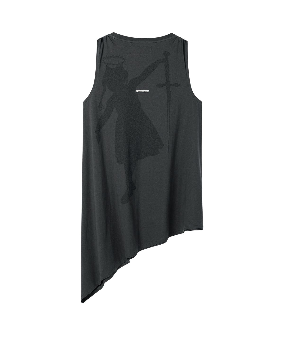 더바이닐하우스(THEVINYLHOUSE) UNBALANCE LAYERED ONE-PIECE (W) CHARCOAL